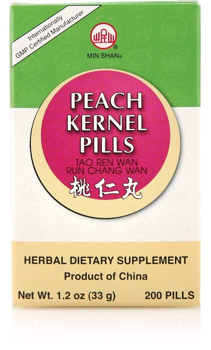 Peach Kernel Pills (Tao Ren Wan / Run Chang Wan), 200 ct, Min Shan