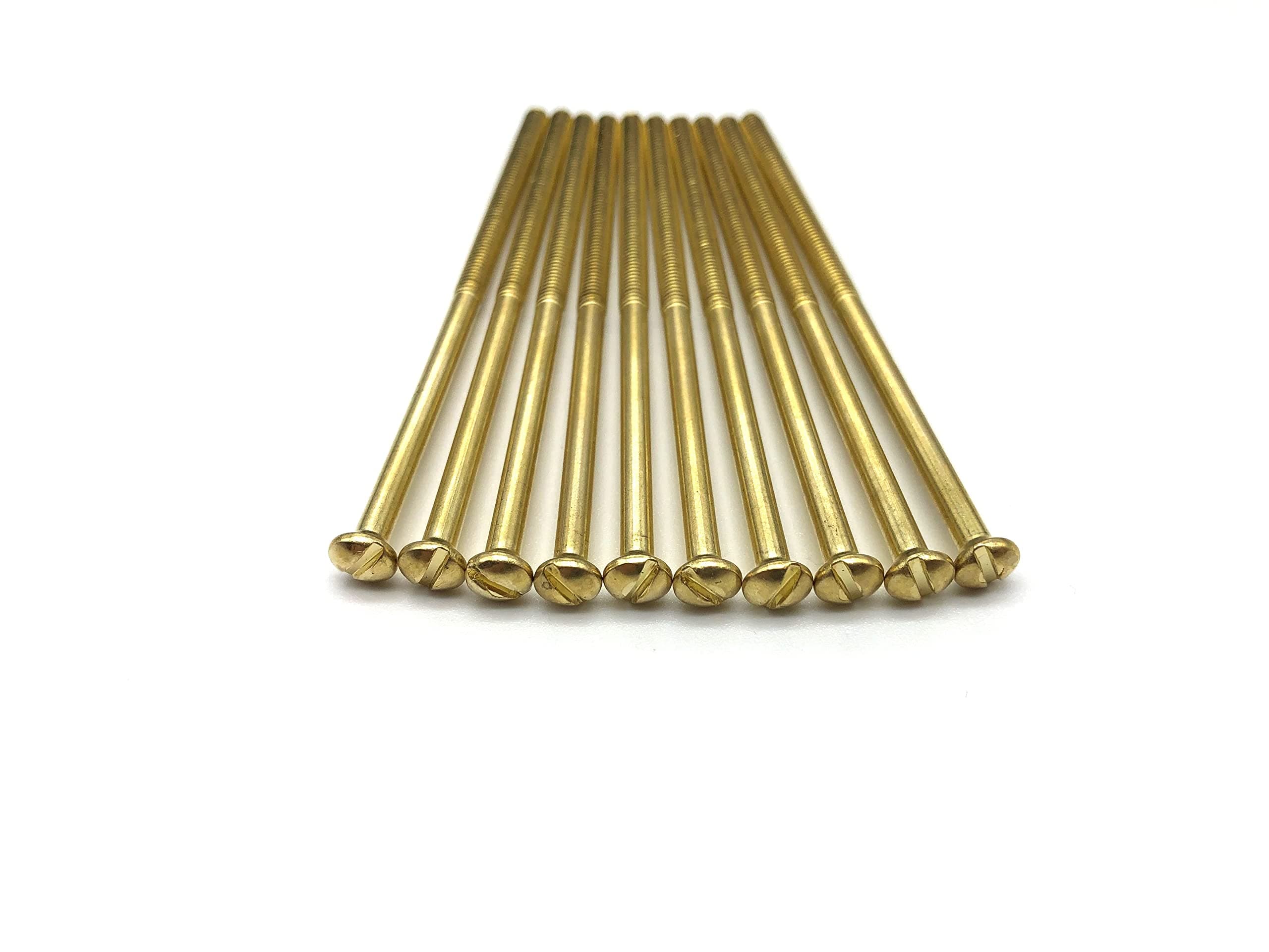 M3.5 Brass/Gold Electrical Socket Screws, 75mm, For Switches, Light Switch, Plug Sockets, 3.5mm x 75mm, (10)