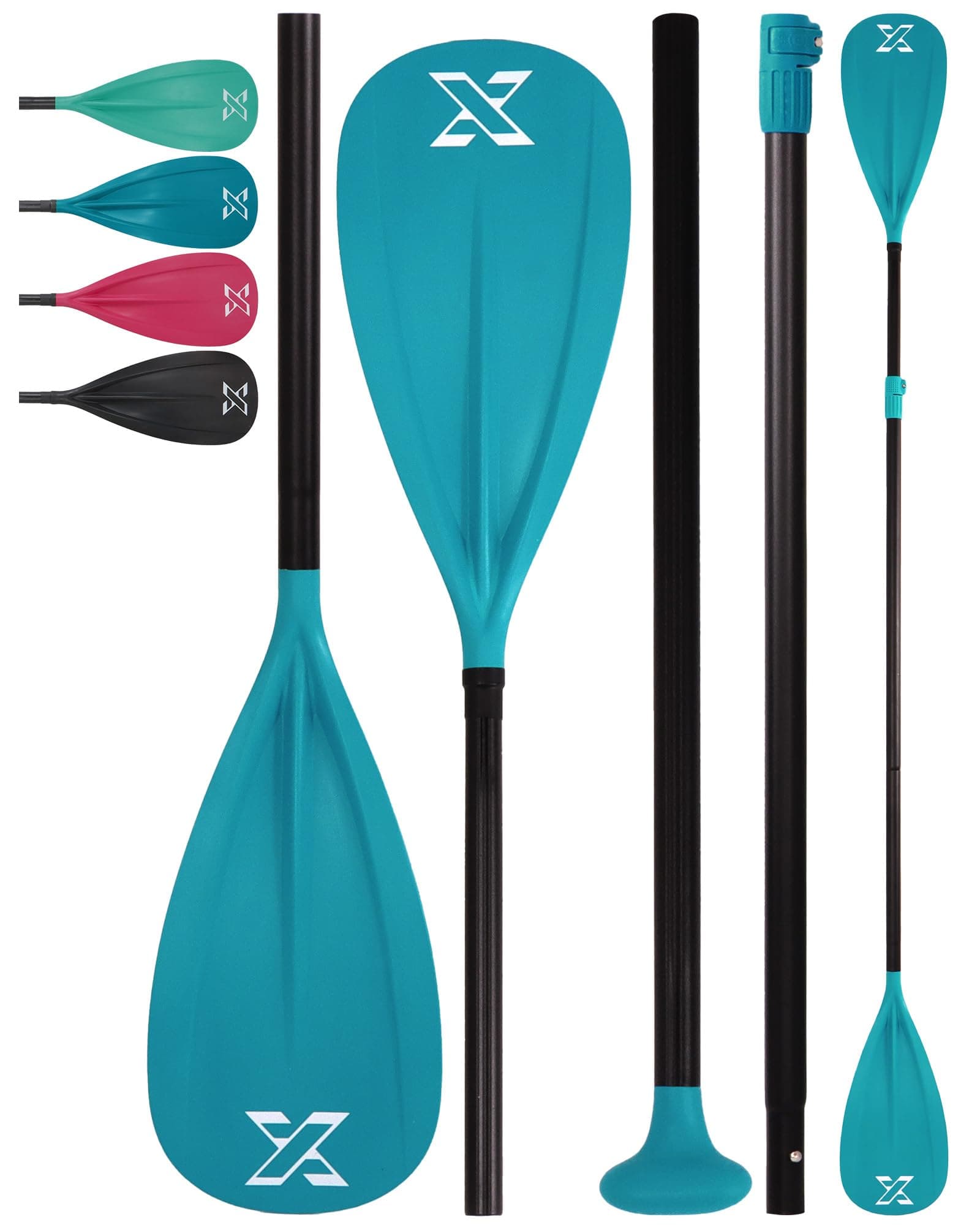 ZLX Paddle Board Paddle, 3 or 4 Piece Adjustable SUP Paddle, Detachable Floating Kayak Paddles, Lightweight Oar with Premium Durable Fiber Blade, for Paddleboard, Surfing, Water Sports Enjoyment