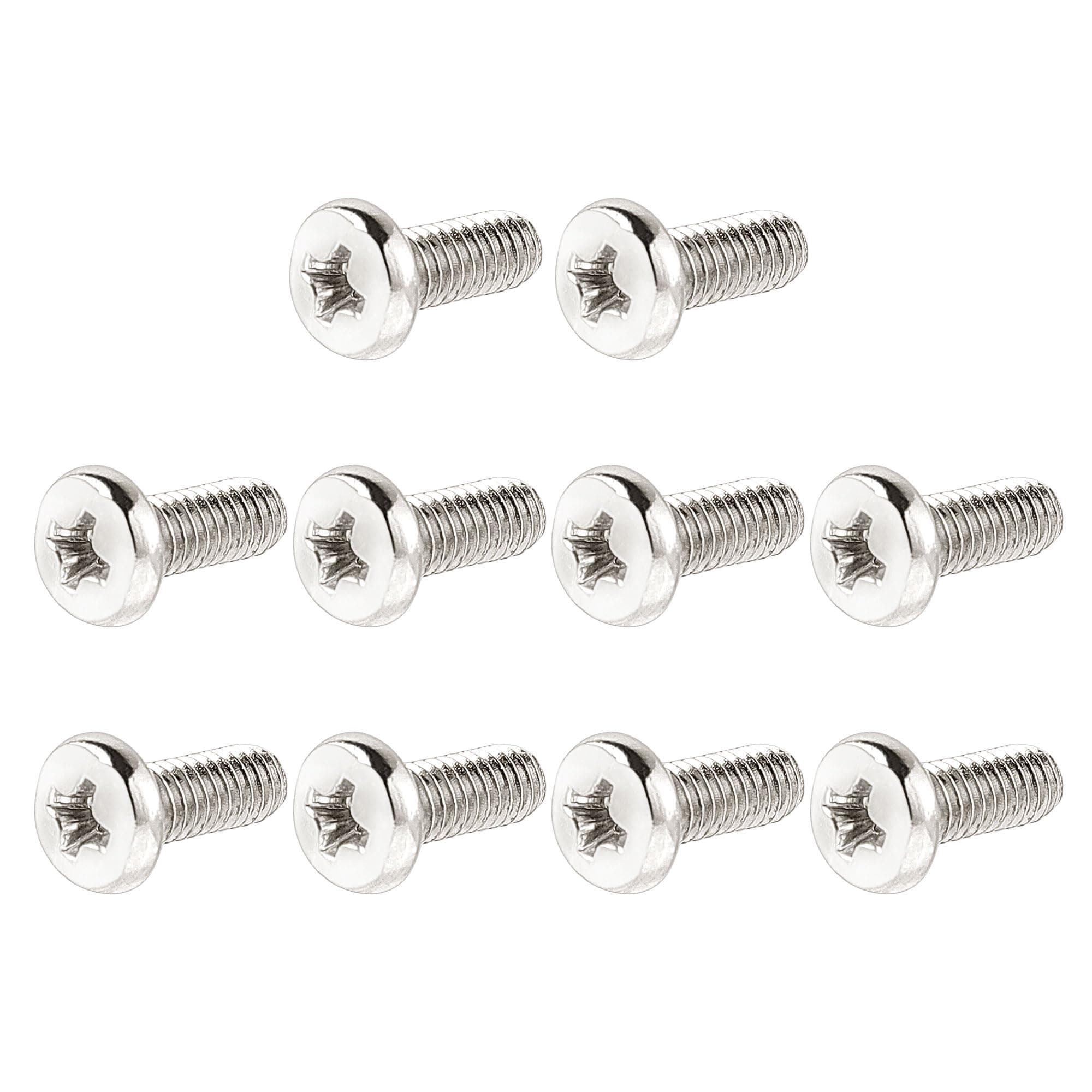 sourcingmap 10 Pcs Universal TV Mounting Screws Hardware Kit, M4 x 10mm Rack Mount Screws Work with Any Computer TV Wall Bracket, Monitor & TV Stand