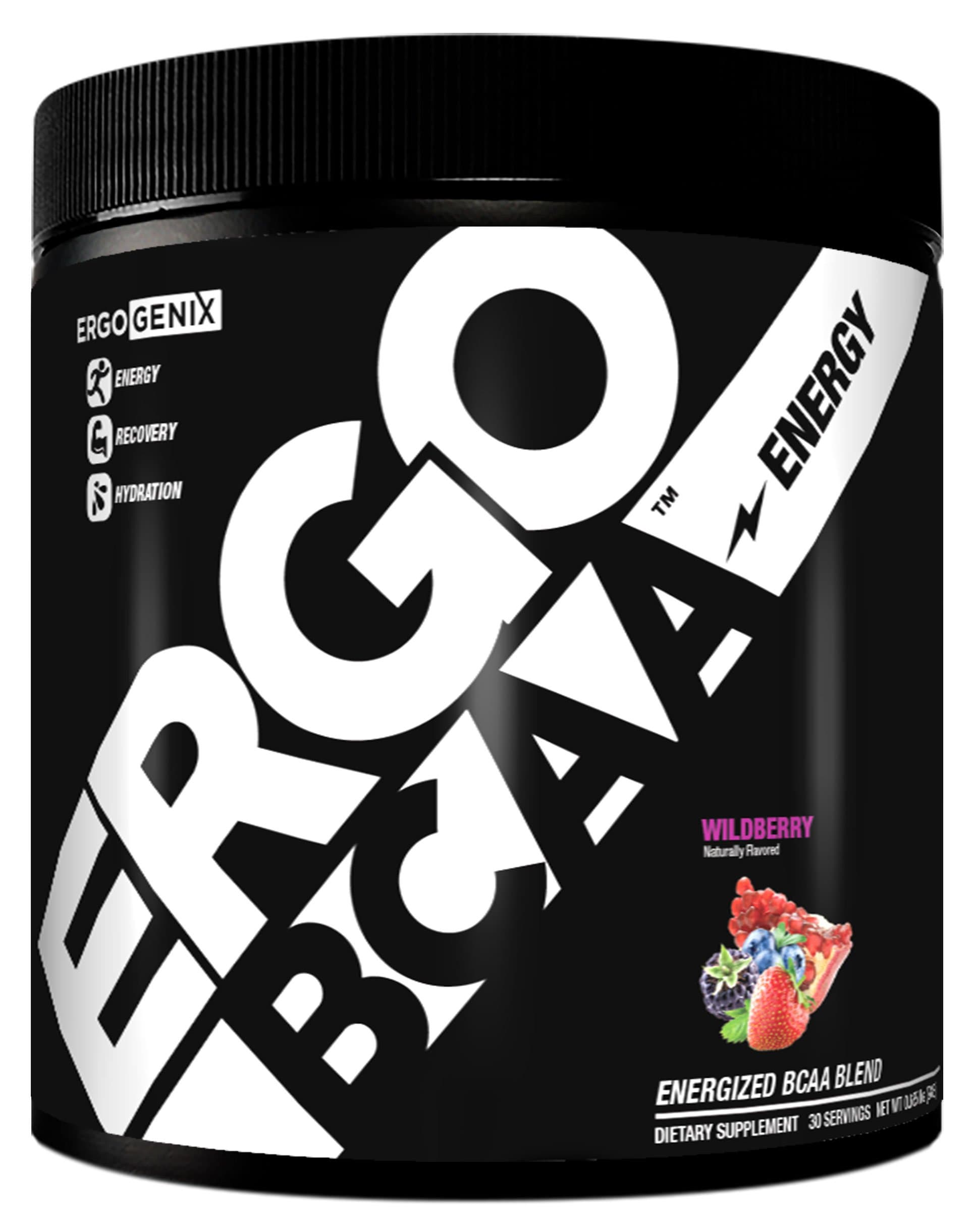 ErgoGenix Ergo BCAA Energy, Wild Berry, 306 Gram