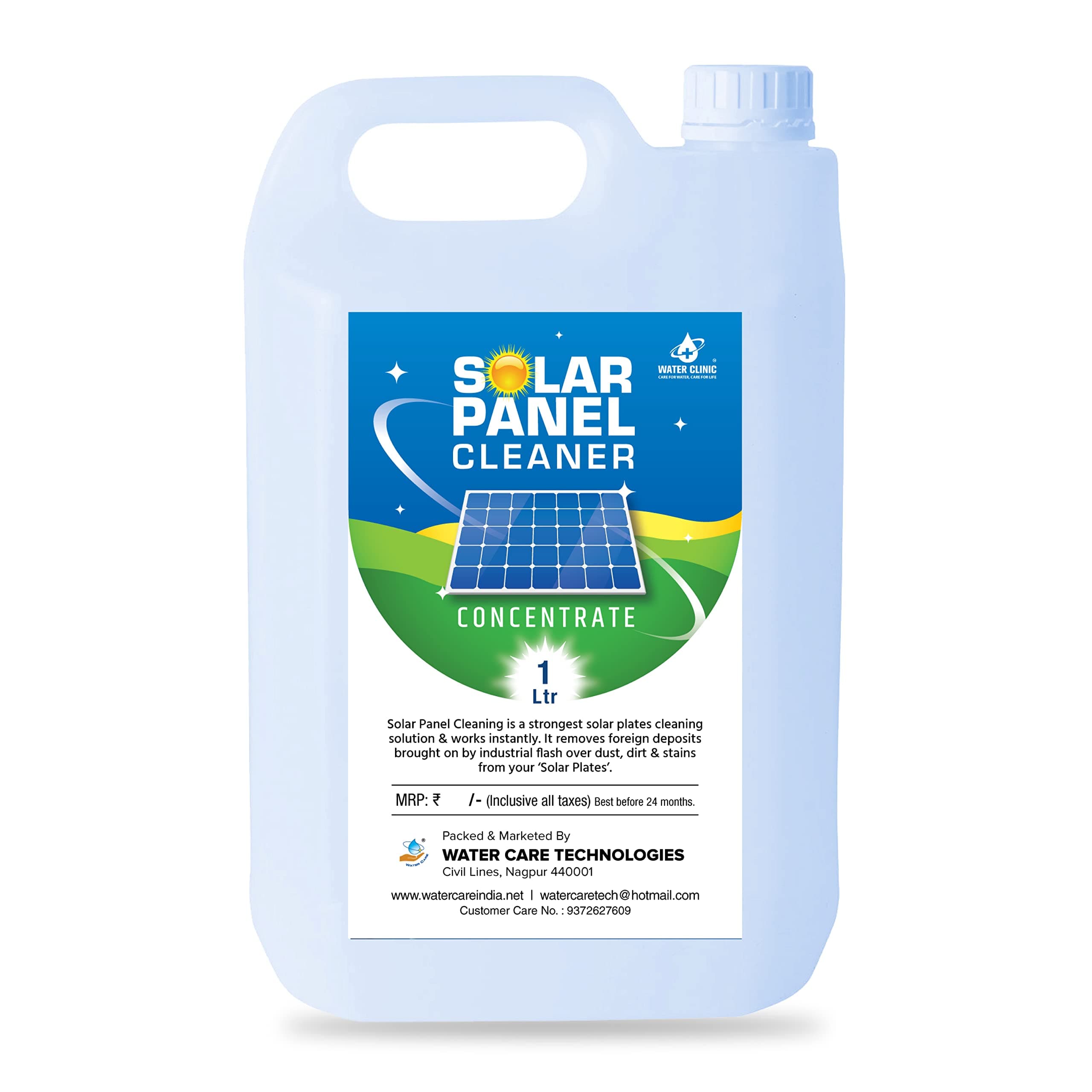Solar Panel Cleaner | Concentrated Liquid | Remove Stains, Dirt, Bird Droppings | Increase Solar Output / 1 L