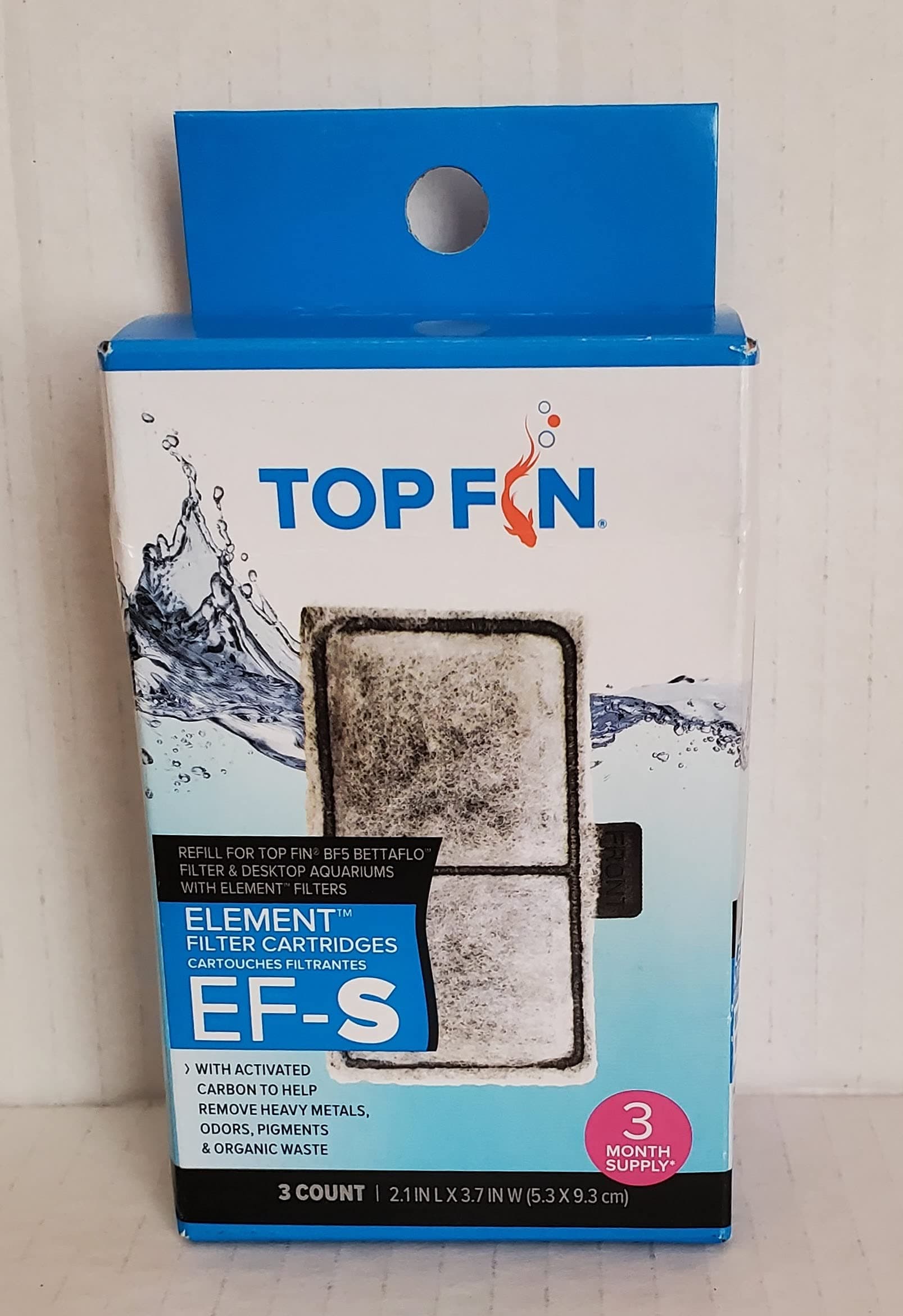 Top Fin EF-S Element Filter Cartridge 3 Month Supply 2.1 in X 3.7 in