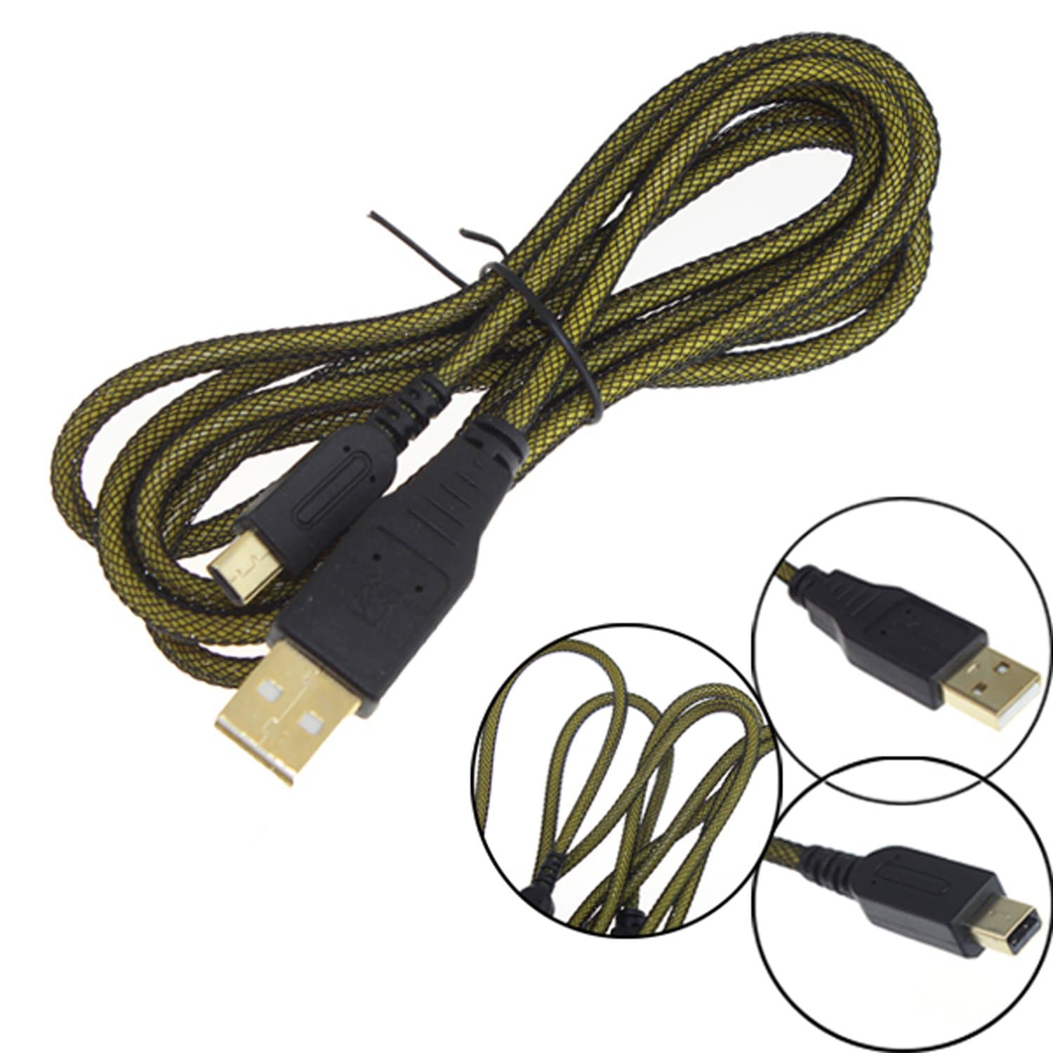 YUYIKES High Speed Premium USB Data Sync Power Charger Charging Cable for Nintendo 3DS / 3DS XL/DSi/DSi XL with Premium Microfiber Cleaning Cloths