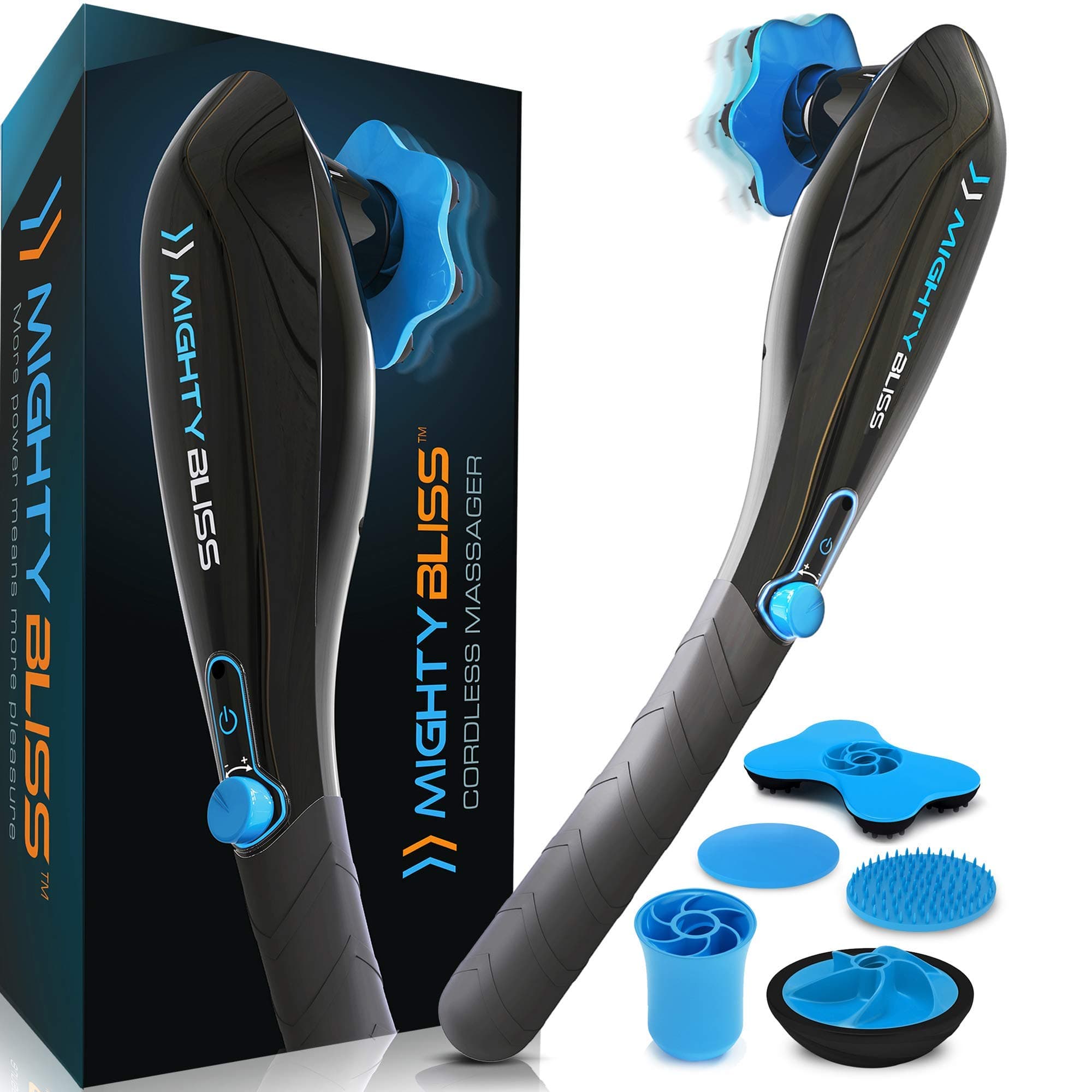 Mighty Bliss Deep Tissue And Back Massager Cordless Handheld Electric Percuss...