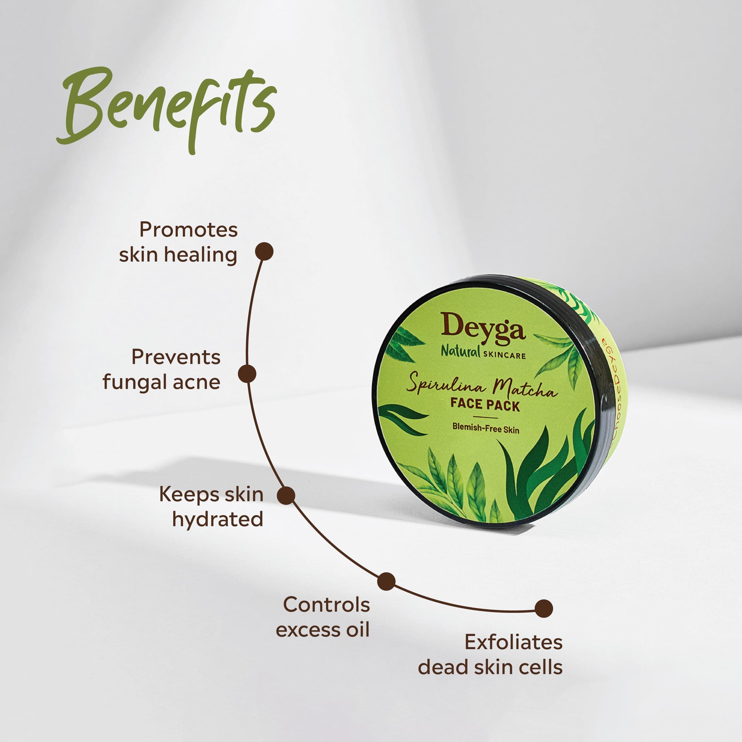 Deyga Face Pack (100 Gram, Spirulina Matcha Face Pack)