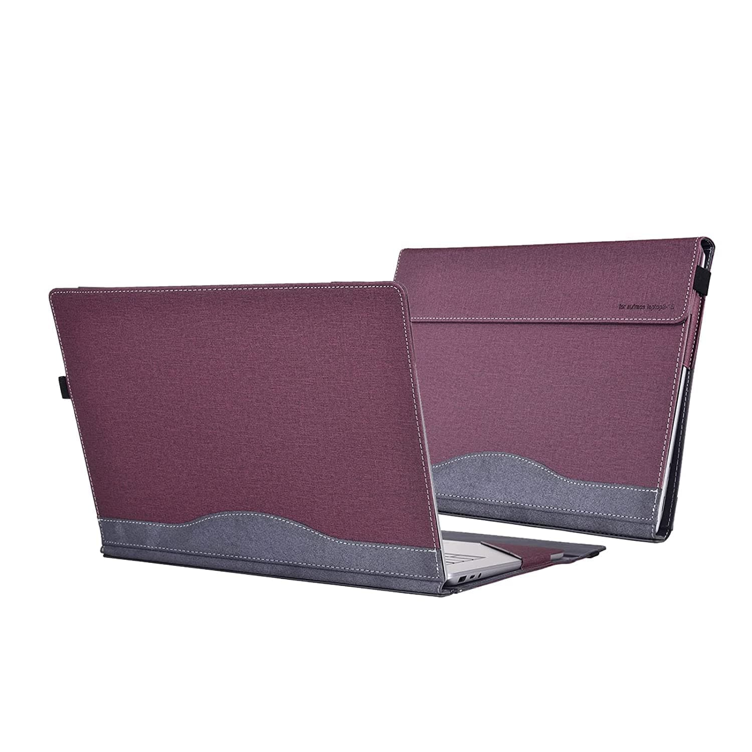 Case for Microsoft Surface Laptop 5 15 inch,PU Leather Folio Stand Laptop Protective Case Compatible with Microsoft Surface Laptop 4/3/2/1 15"(Microsoft Surface Laptop 4 15 inch, Wine red)