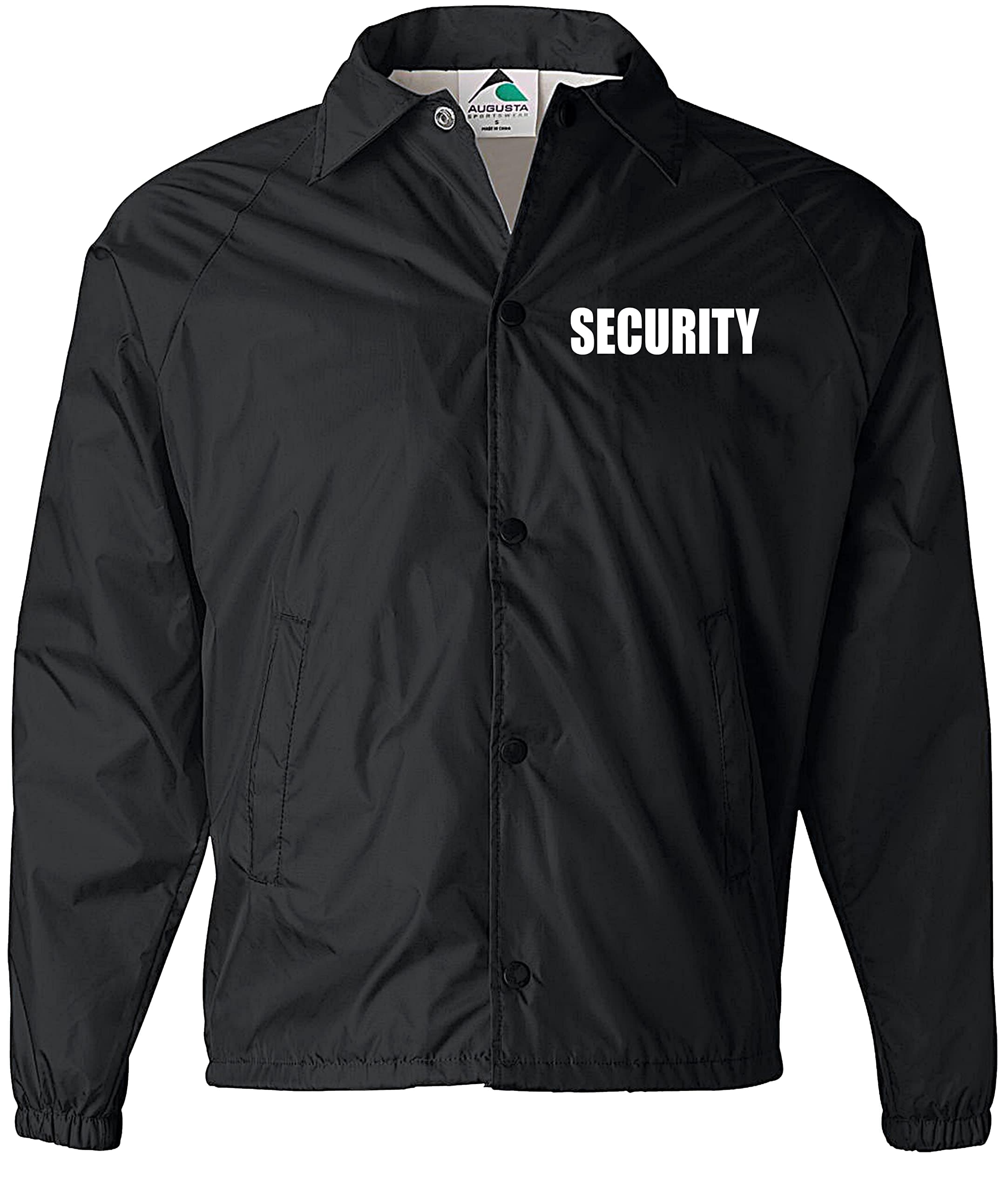 Smart People ClothingSecurity nylon jacket in with Reflective logos, front and back.