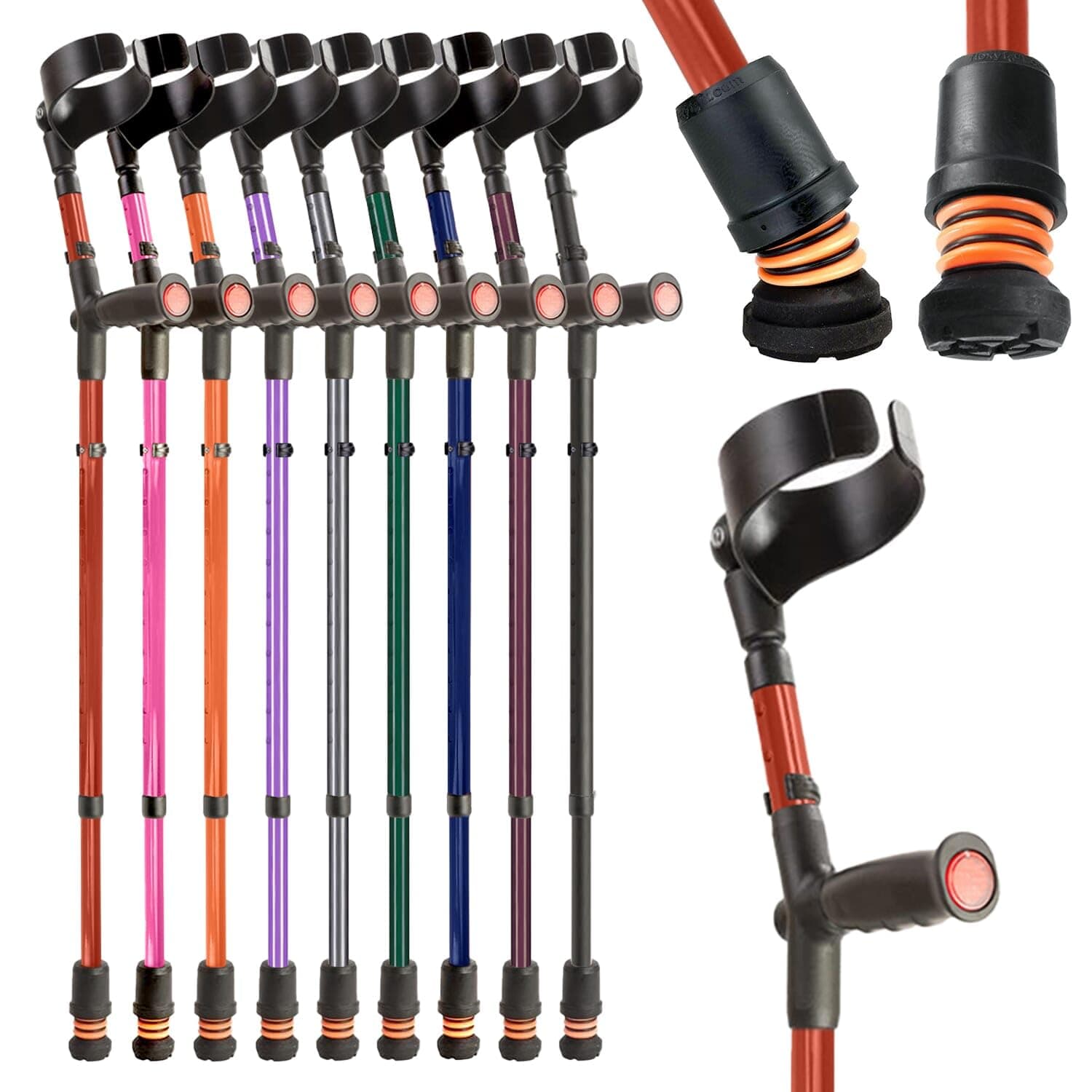 Flexyfoot Soft Grip Double Adjustable Crutches