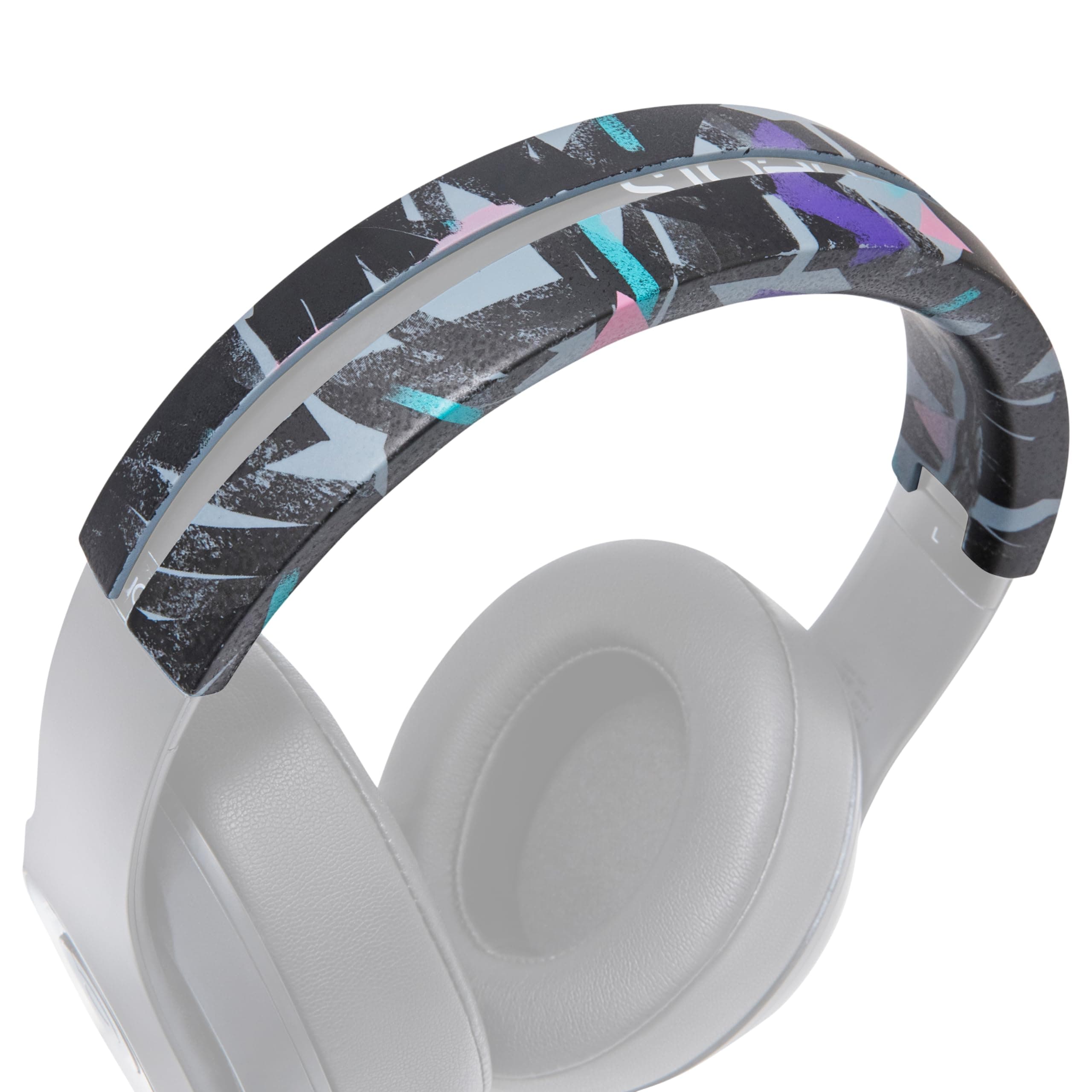 WC BandZ Studio - Silicone Headband Cover for Beats Studio & Studio Pro Headphones by Wicked Cushions | Enhanced Comfort, Style, and Sweat Protection | Does Not Fit Beats Solo | 90's Black