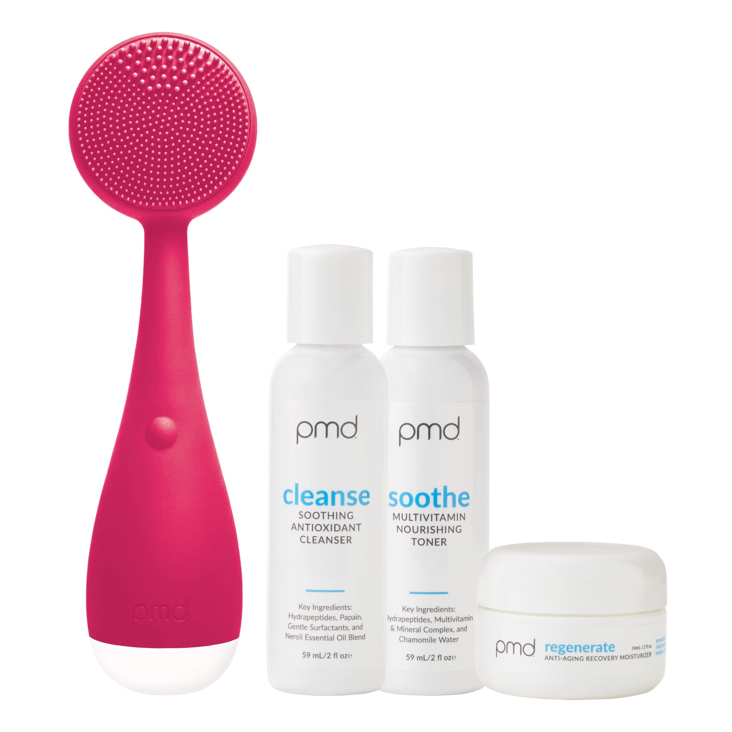 PMD Personal Microderm Beauty - Teen Clean Bundle - Includes PMD Personal Microderm Clean Hot Pink & Skincare Starter Kit