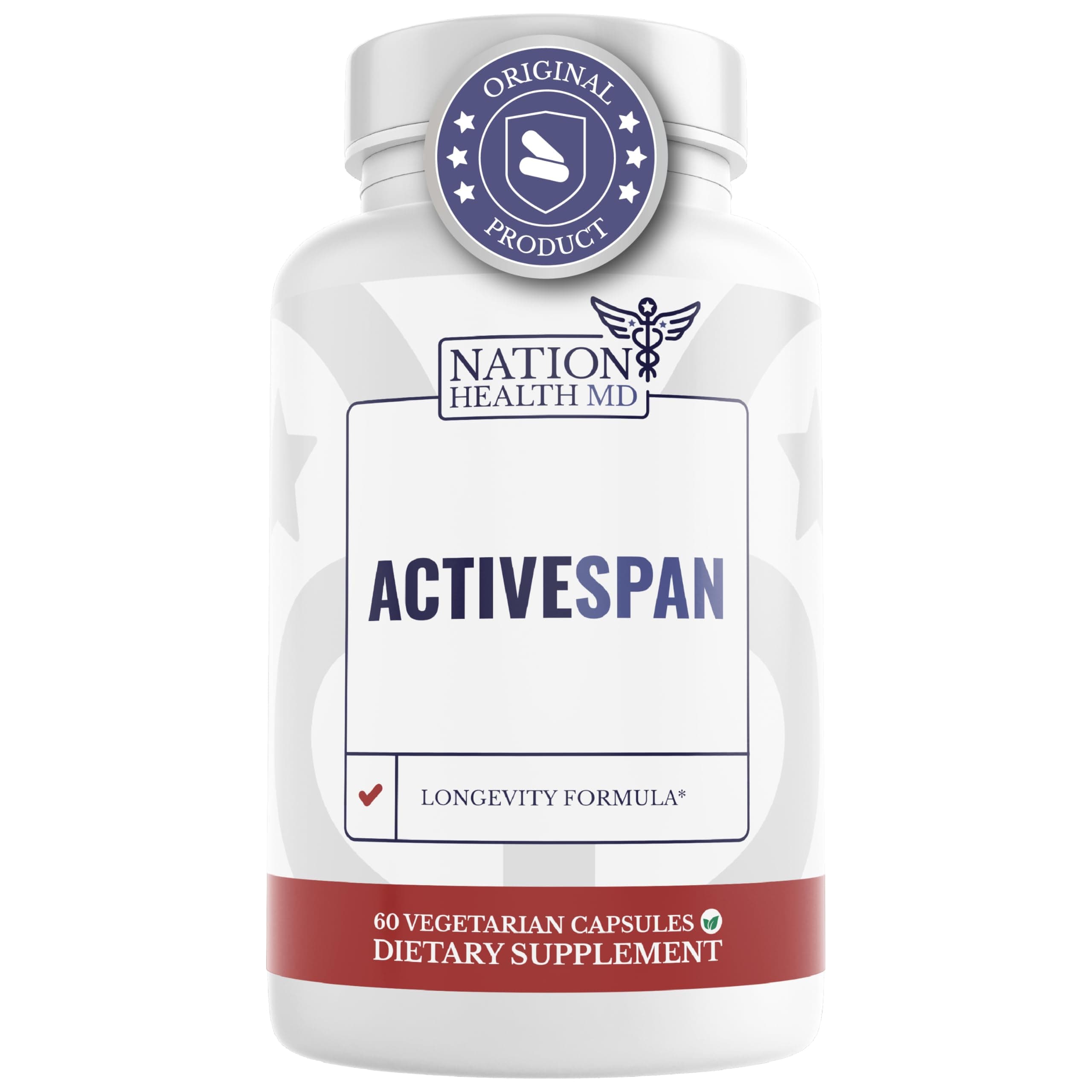 - ActiveSpan - Longevity Supplement for Anti Aging - with Ashwagandha Extract, Astragalus, Cat's Claw, Ceylon Cinnamon, L-Lysine, L-Glutamine & More - 60 Capsules