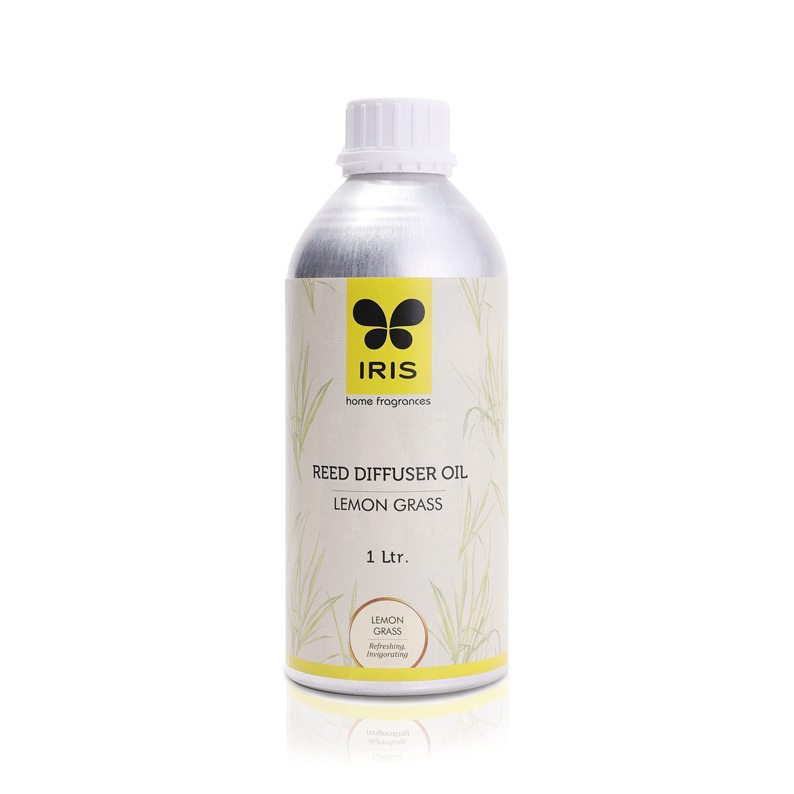 IRIS Home Fragrances 1 Liter Lemon Grass Diffuser Oil in a Aluminium can Home Fragrance | Best for Aromatherapy | Helps in Meditation | Used in Diffusers, Air Fresheners, IFRA Certified
