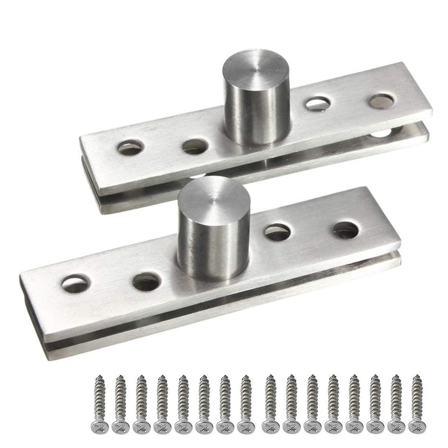 2pcs Pivot Hinge Rotating Hinge 360 Degree Stainless Steel Concealing Hinges Door Pivot Hinges Up Down Shaft (Central Axis Hinge Small)