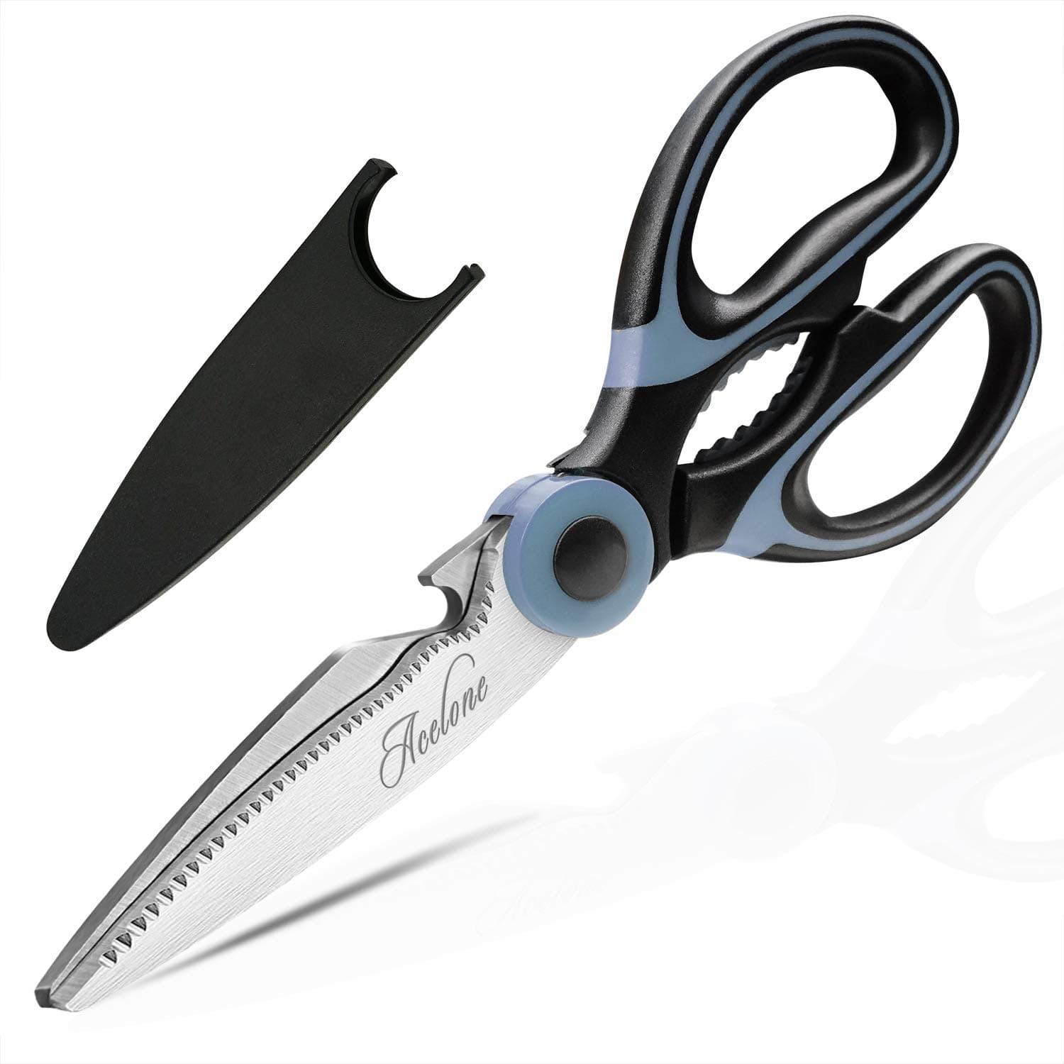 Acelone Kitchen Shears Premium Heavy Duty Shears Ultra Sharp Stainless Steel Multi-function Kitchen Scissors for Chicken/Poultry/Fish/Meat/Vegetables/Herbs/BBQ