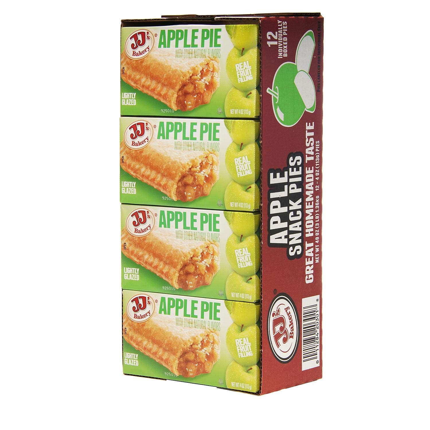 JJ's Bakery Apple Snack Pies 4oz 12 pack (48oz Package)