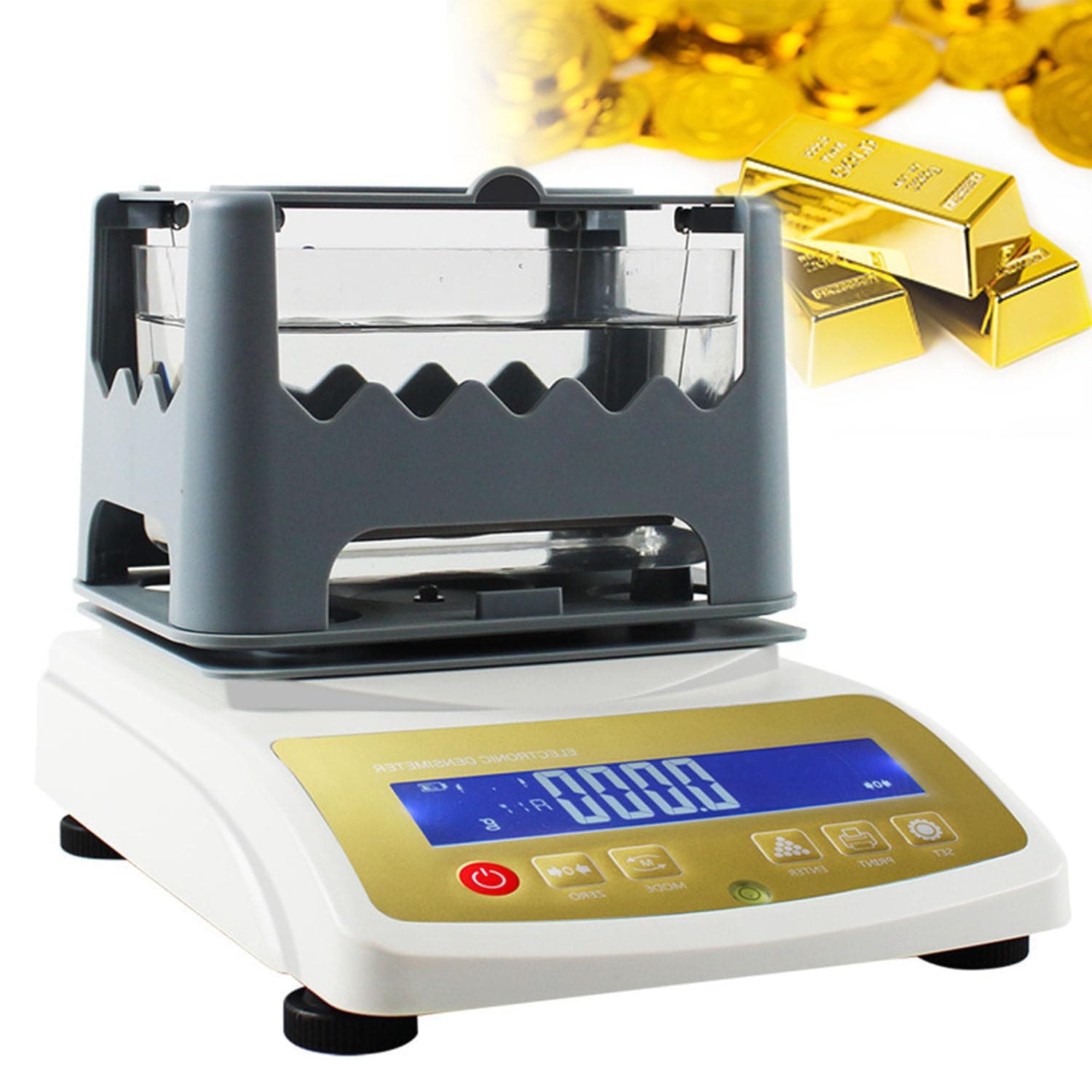 Digital Electronic Gold Purity Tester,Density Analyzer for Gold and Silver, Accurate to 0.01g, Precious Metal Density Tester,XF-120K