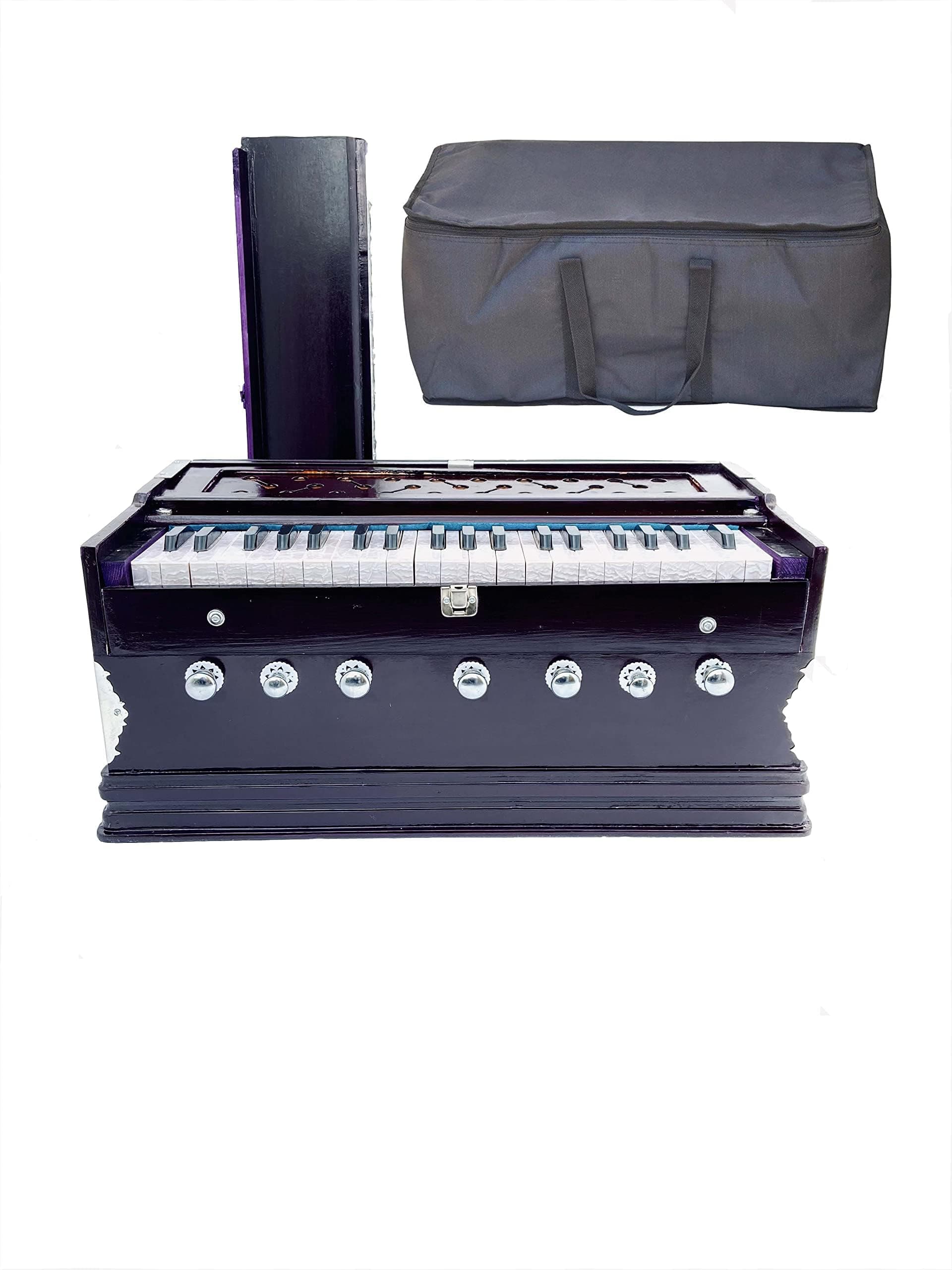 Best Harmonium 7 Stopper, Double Bellow, 39 Key, Two Reed (Bass-Male),3 1/4 Octave With Carry Bag Free K.M