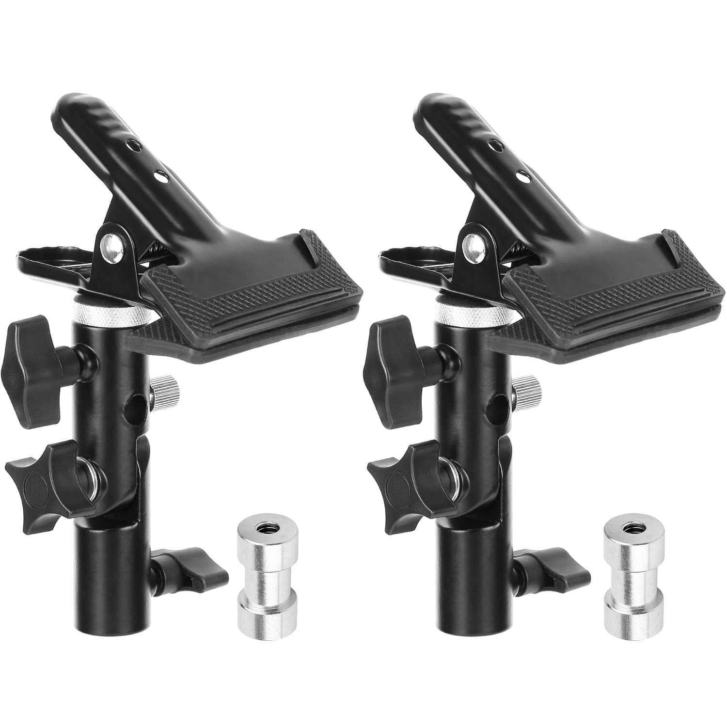 Reflector Stand Holder Light Stand Bracket Mount Umbrella Bracket Photography Studio Heavy Duty Metal Clamp Holder for Reflector 2Pack