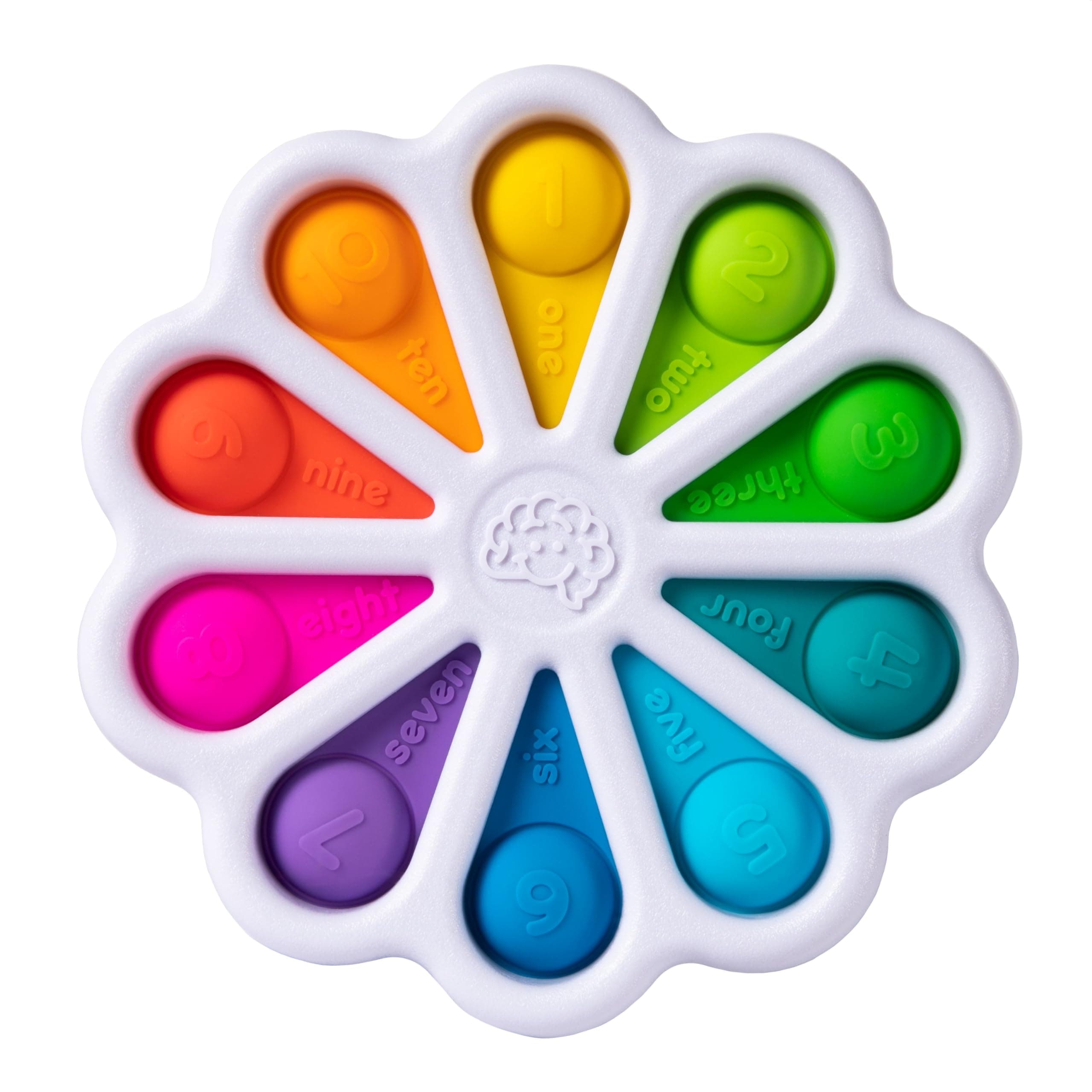 Fat Brain Toys Dimpl Digits,Number Learning Toy Early Development, Educational Toy,Push and Pop Toy,Sensory Toy for Babies, Colourful Toy for Boys and Girls Aged 2 Years and Older,Multi-color,Medium