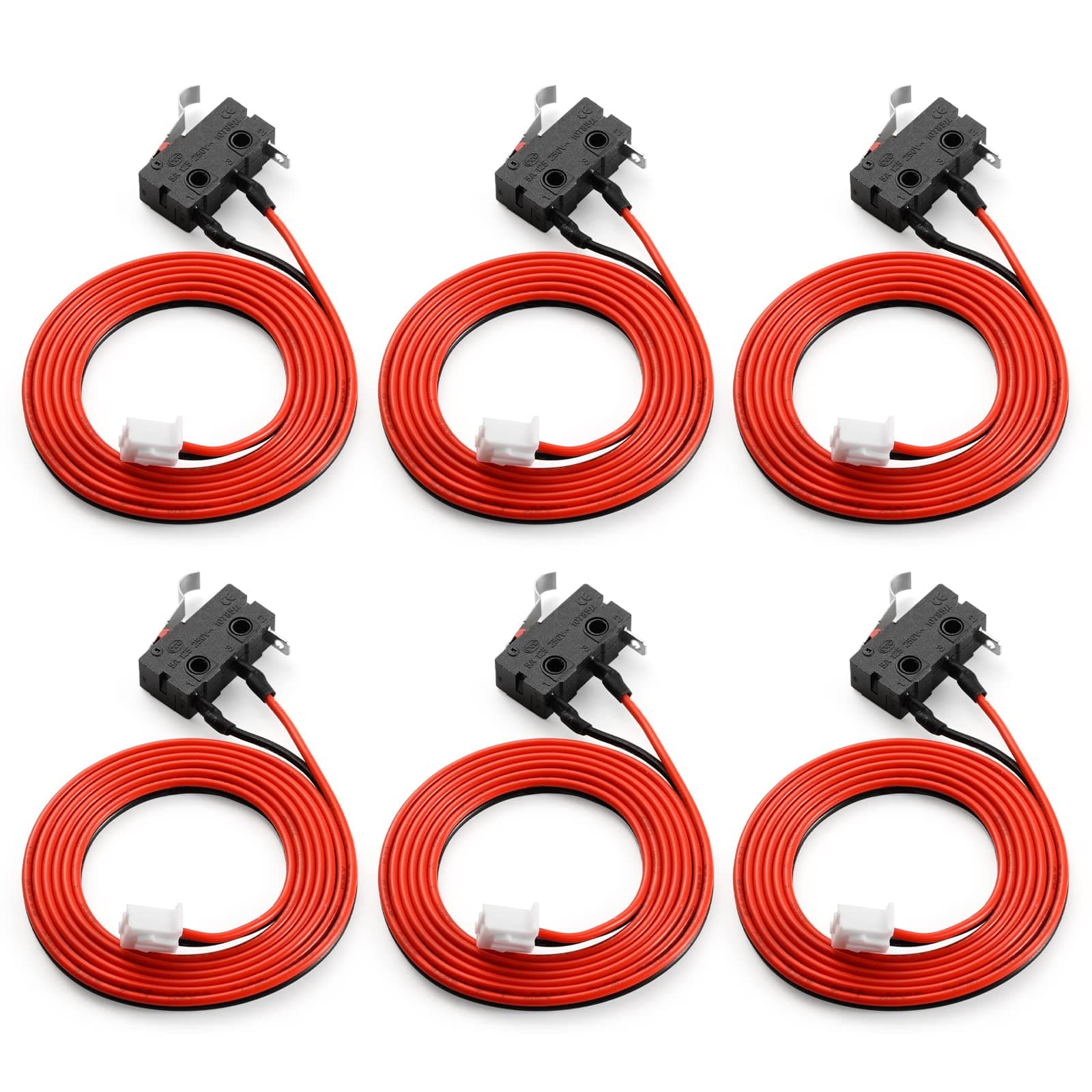 Genmitsu 6PCS Micro Limit Switches with 80CM 2 Pin Cable for 3020-PRO MAX