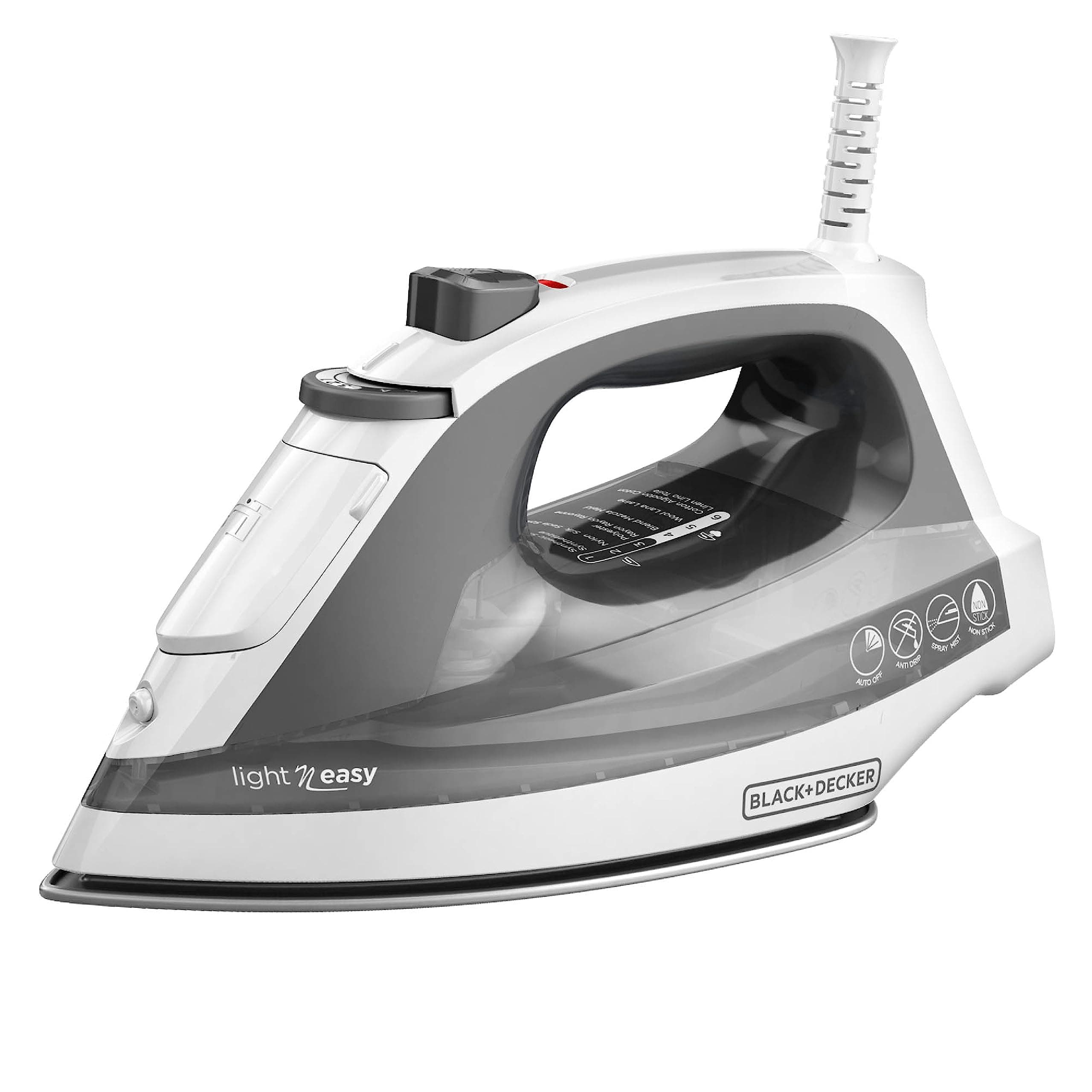 Light ‘N Easy Compact Steam Iron, IR1020S, Stainless Steel Soleplate, Spray Mist, Anti-Drip, Auto Shutoff