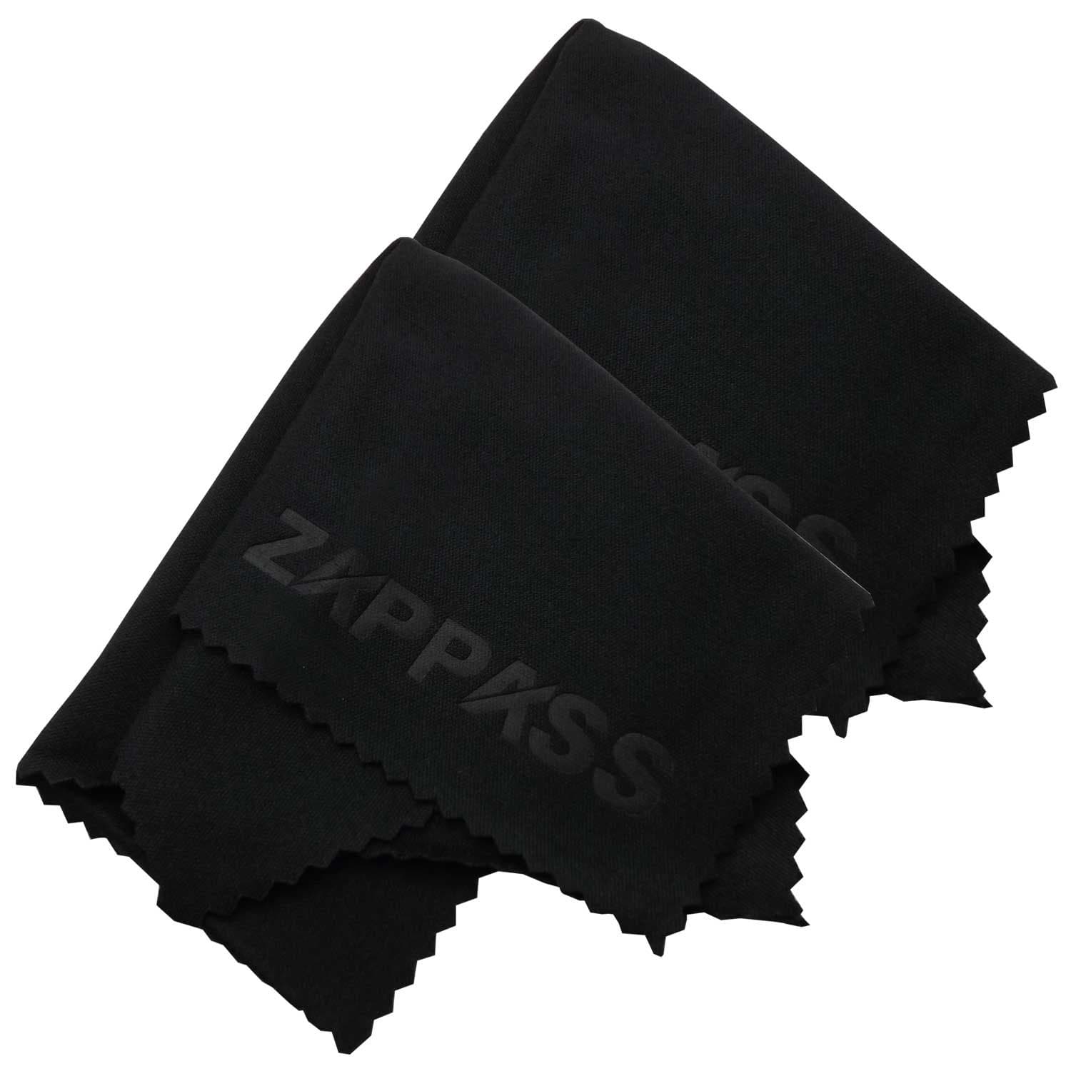 (2 Pack) Zappass® Microfiber Cleaing Cloths for Camera Lens, Laptop, LCD TV screens, Glasses and other delicate surfaces (Black) Removes fingerprints and oil with just a swipe! Perfect for Tablets (iPad, Xoom, Galaxy Tab, Kindle, Nook), Cell Phone (iPhone, HTC, Droid, Android, Blackberry)