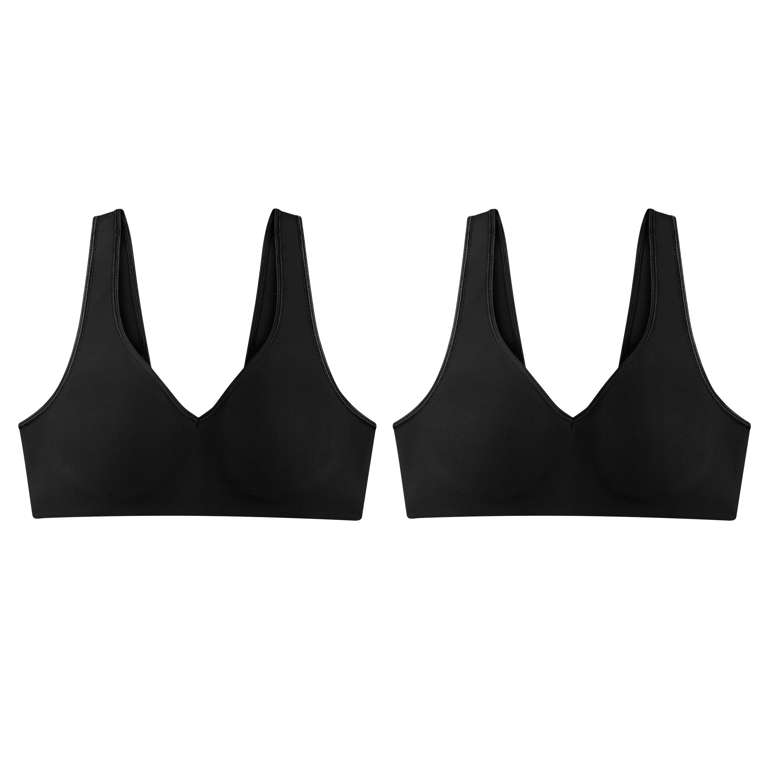 Women's Wireless Bra, Smooth Comfort Full-Coverage T-Shirt Bra for Women, Single Or 2-Pack