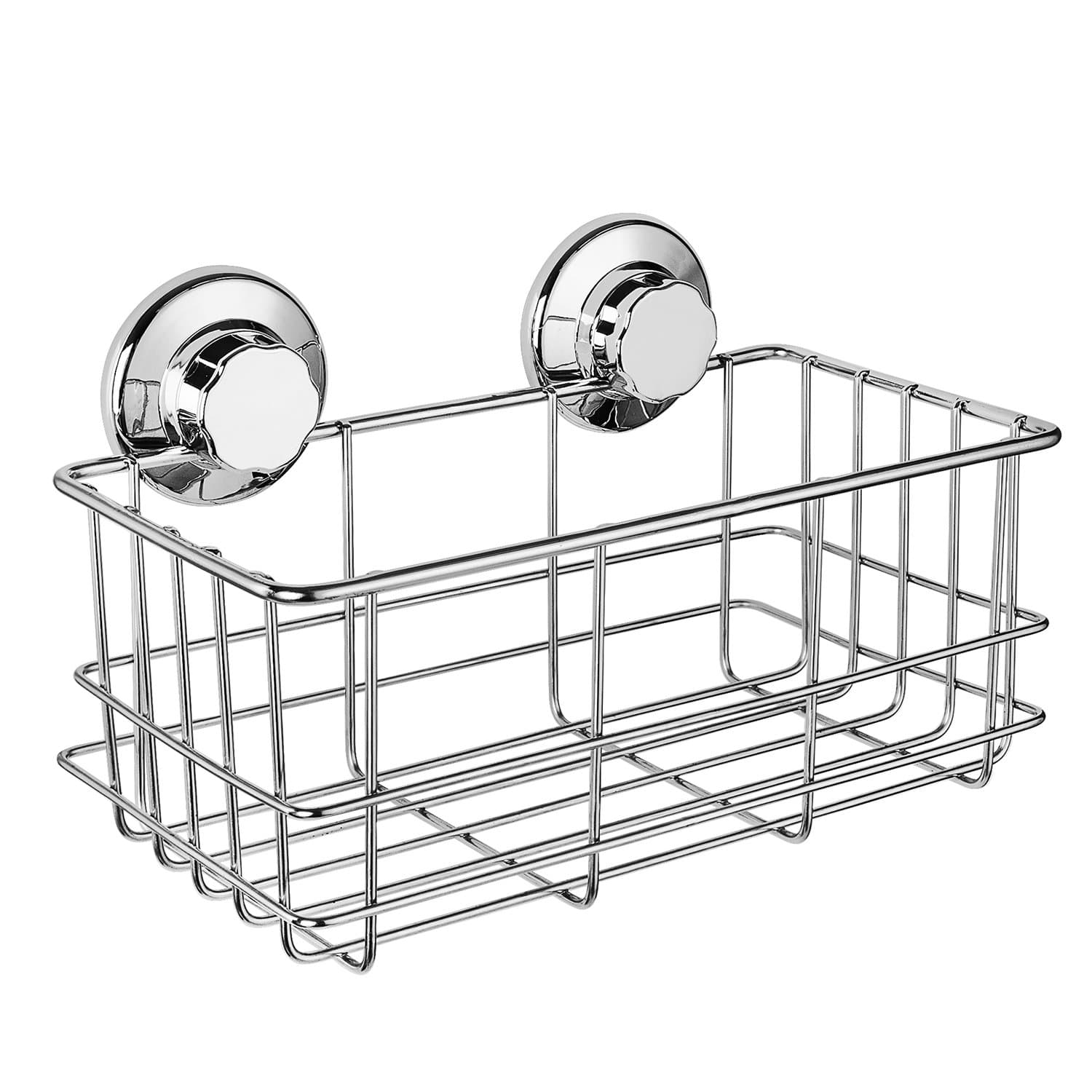 Deep Caddy : IPEGTOP Rustproof Stainless Steel Shower Caddy - Bath Shelf Storage Deep Basket Shampoo Shower Gel Holder - for Kitchen Bathroom - Rotate & Lock Suction Cups