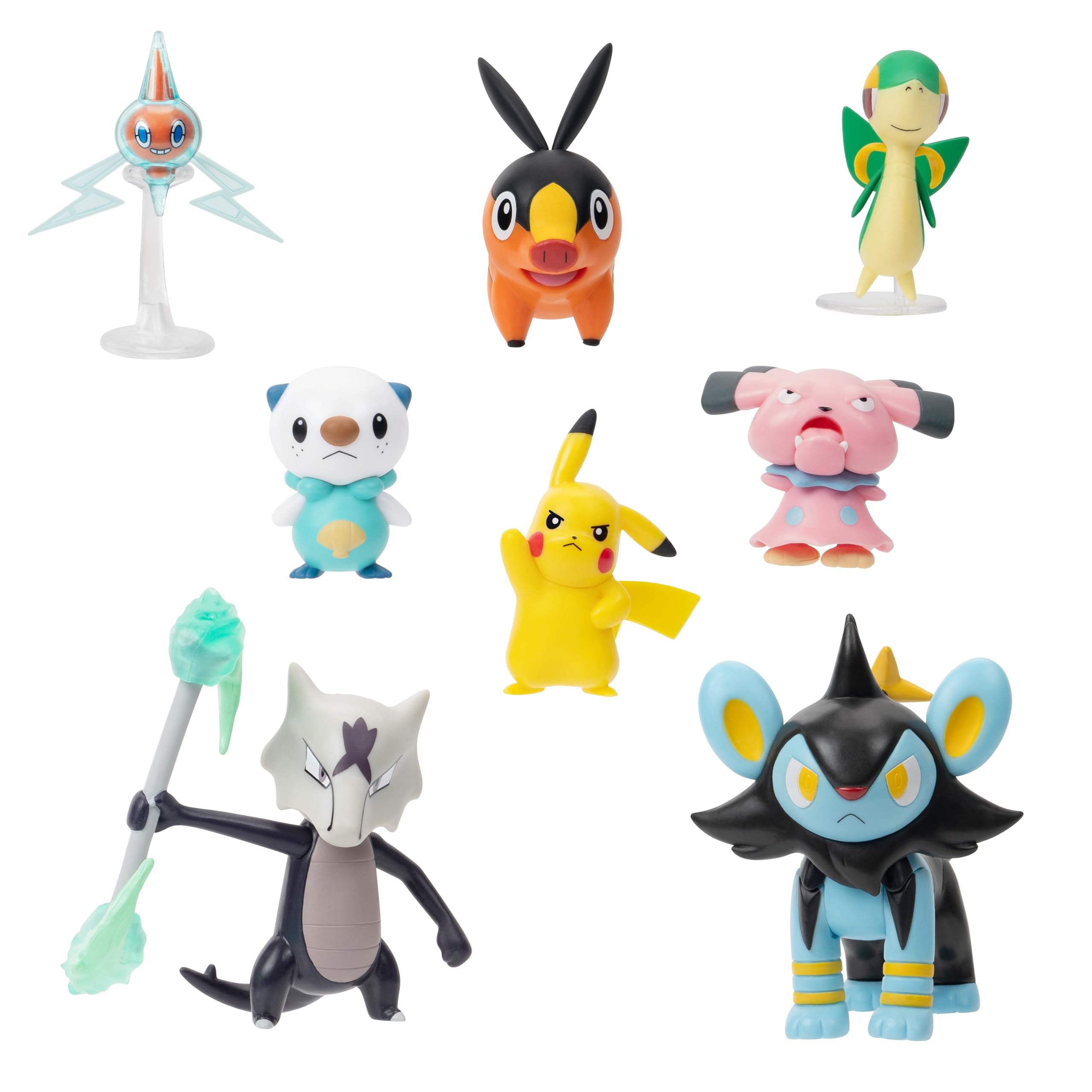 Pokémon Battle Figure 8 Pack - Six 2-Inch and Two 3-Inch Battle Figures including Pikachu
