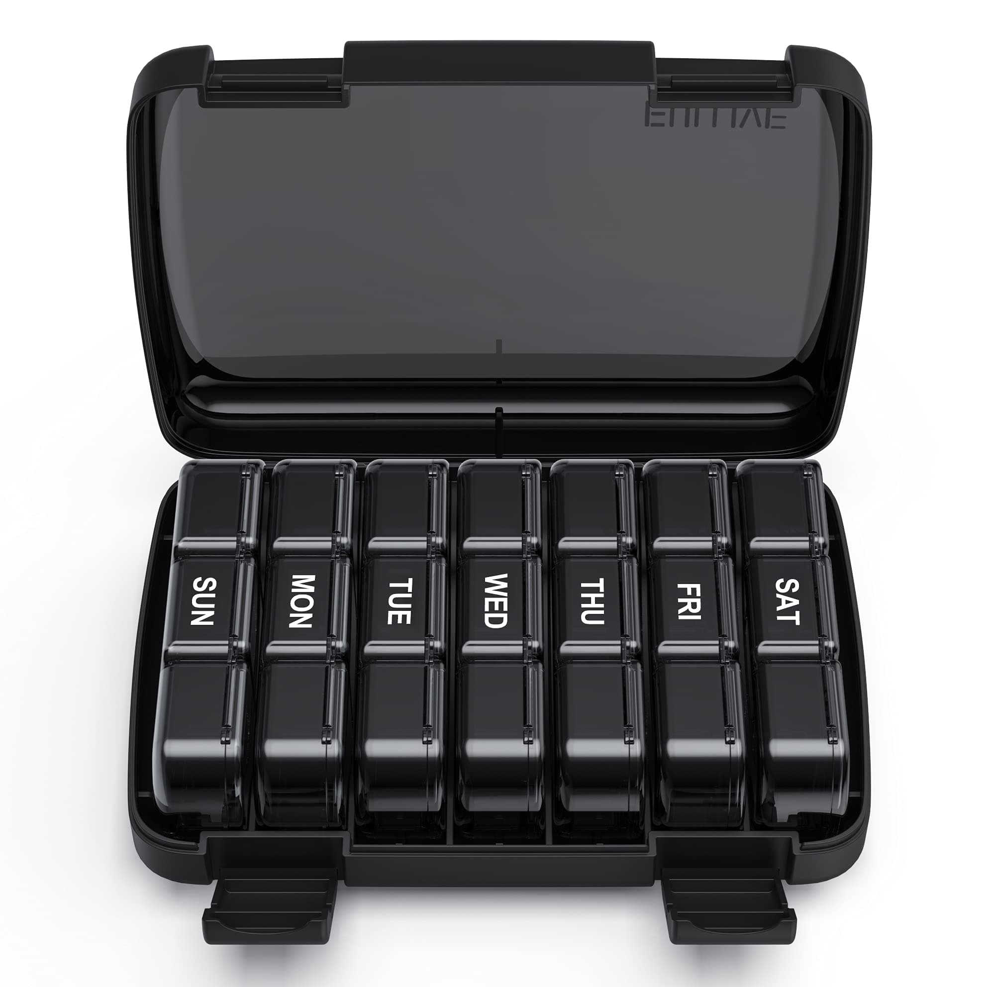 Weekly Pill Organizer, Fullive 3 Times a Day Pill Case Box, Extra Large Daily Medication Reminder, Portable 7 Day Pill Dispenser for Vitamins,Fish Oils and Supplements