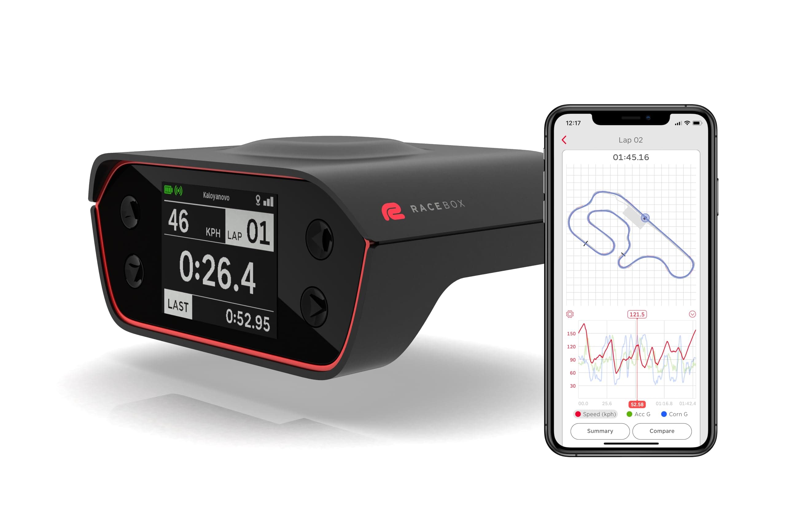RaceBox 10Hz GPS Official Based Performance Meter Box with Mobile App - Car Lap Timer and Drag Meter - Racing Accelerometer Data Logger
