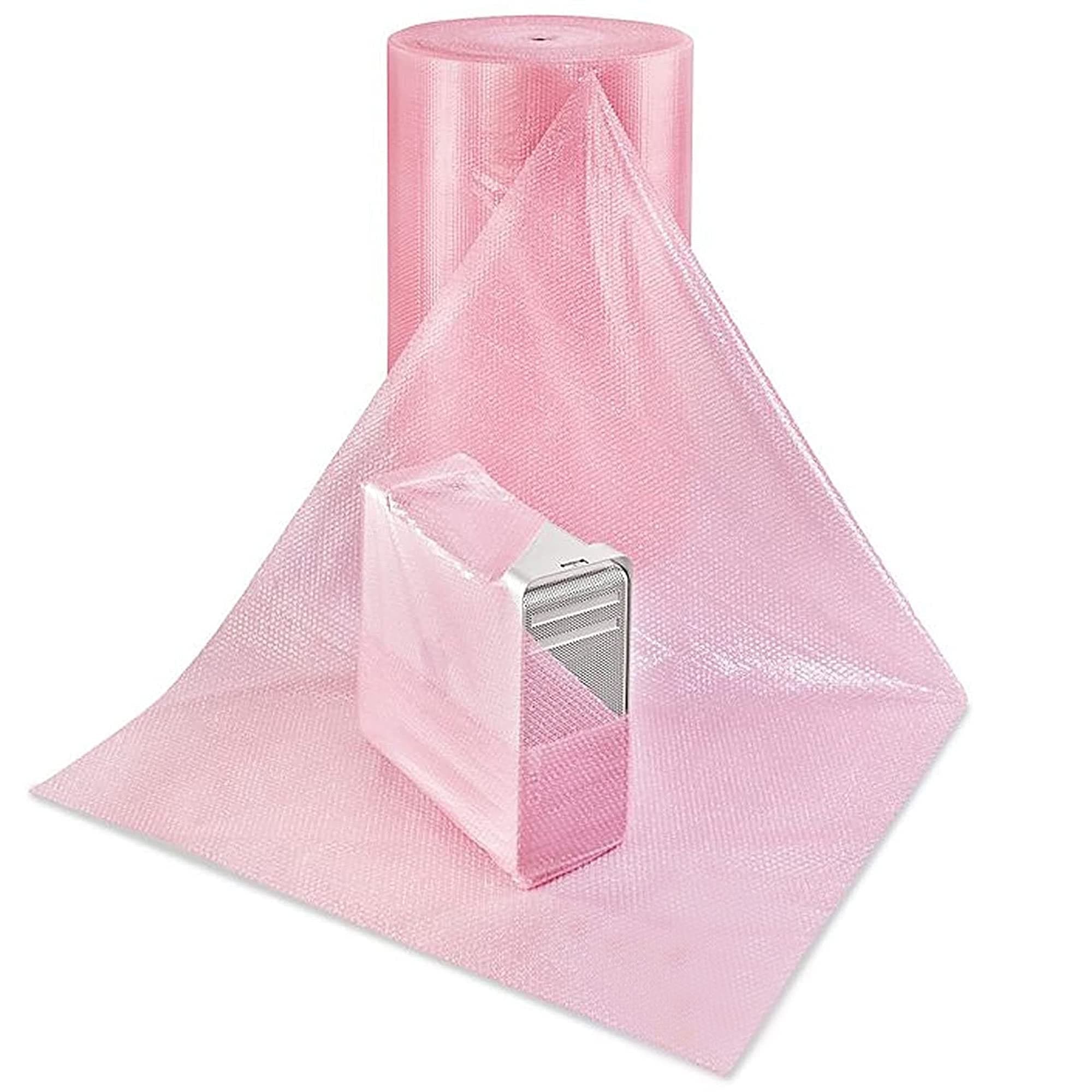 500mm x 50m Pink Antistatic Bubble Wrap Roll - Small Bubble Wrap - Used to Protect Electrical Products from Static Damage (Pink Rolls)