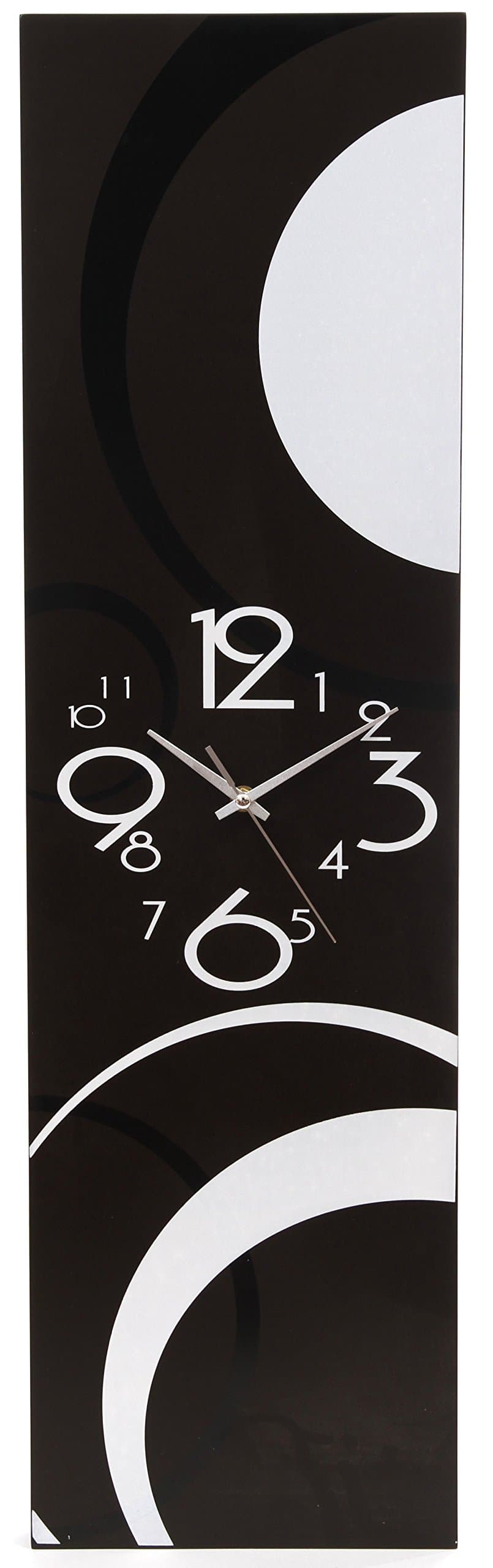 Globiz Home GH-004 ARC Wall Decor Clock, 9 by 32", Black/White