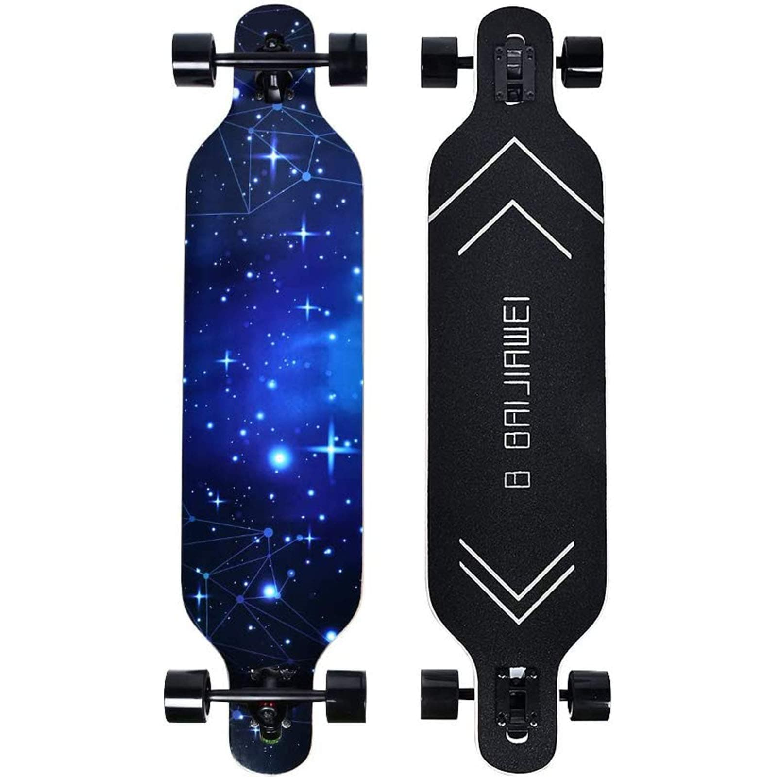 Drop Through Longboard - 41 Inch Maple Skateboard - Complete Skateboard Cruiser for Cruising, Carving, Free-Style and Downhill