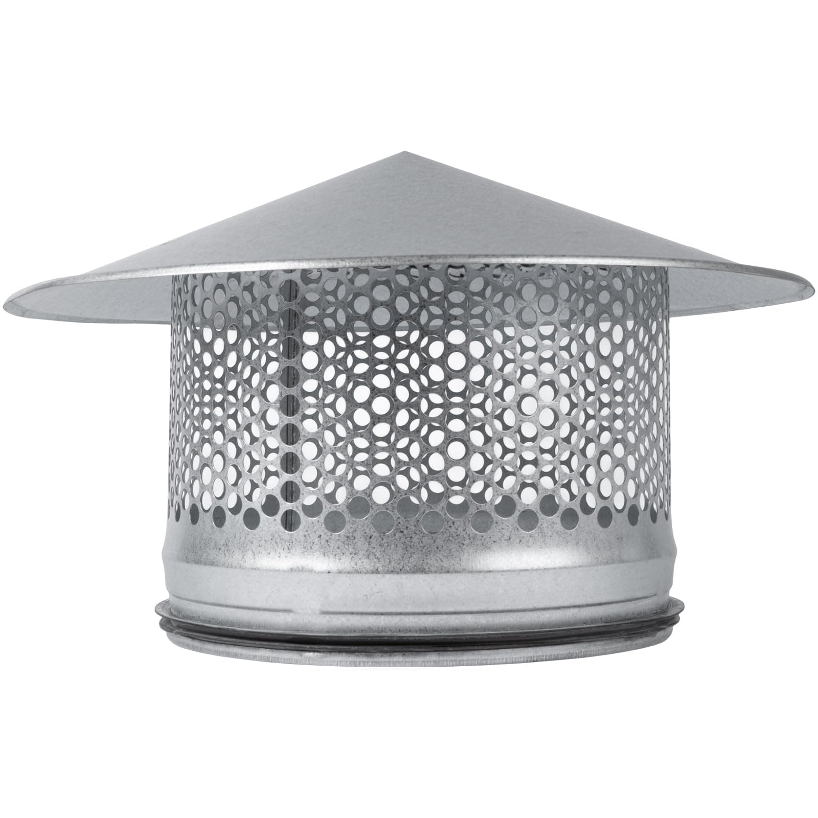 Vent Systems 8" Inch Round Chimney Cap – Galvanized Steel Roof Vent Cap with Rubber Seal - Heavy-Duty Rain Vent Cover for Wood Stoves, Exhaust Vents, Furnace Pipes, HVAC Flue Protection – Outdoor Use