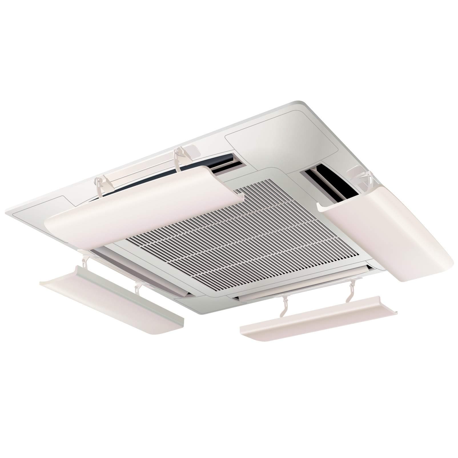 AIR WING Pro, Angle Adjustable Air Conditioner Deflector helps Cooling/Heating Air Circulation, Anti Blast, Wind Baffle and Direction, Anti-Condensation (Ivory, Set of 2)