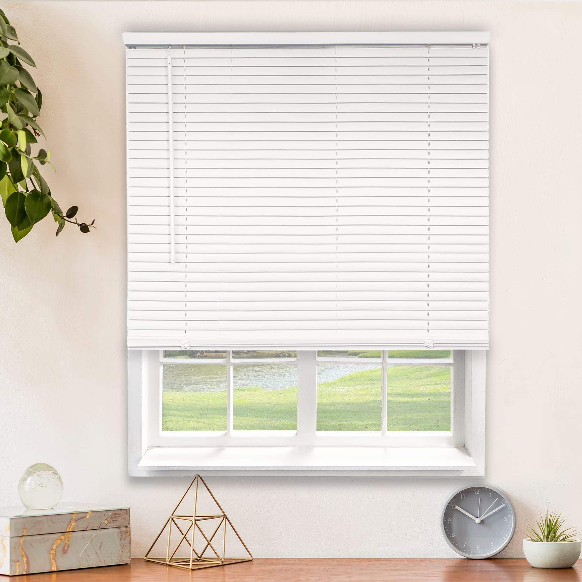 CHICOLOGY Blinds for Windows , Mini Blinds , Window Blinds , Door Blinds , Blinds & Shades , Camper Blinds , Mini Blinds for Windows , Horizontal Window Blinds , Gloss White , 71"W X 48"H