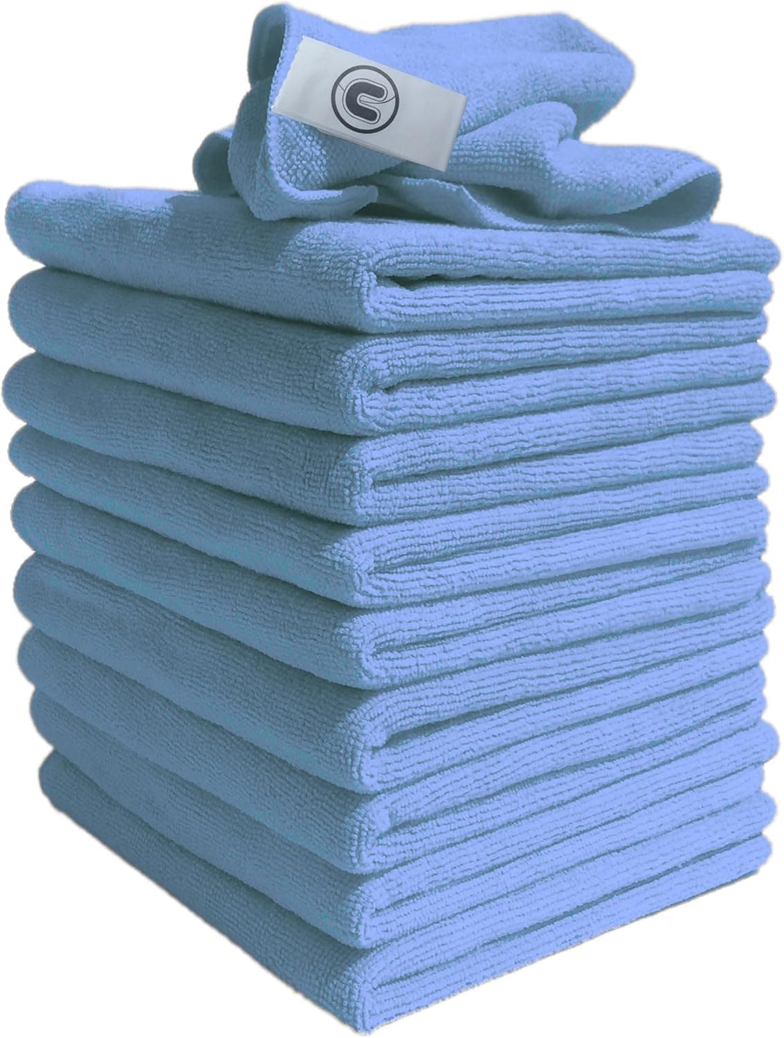 DCS Microfibre Cleaning Cloth, Blue, Pack of 10, Large Size: 40x40cm. Super Soft Premium Streak Free Washable Cloth Duster for Kitchen , Bathrooms, Surfaces, Mirrors, Car, Motorbike