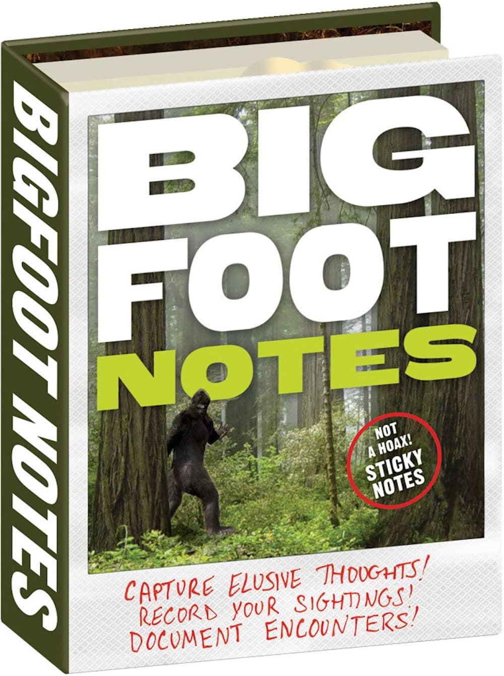 The Unemployed Philosophers Guild Bigfoot Notes - Cryptid Themed 3.25" by 4.25" Booklet with Self-Sticky Individual Notes Inside