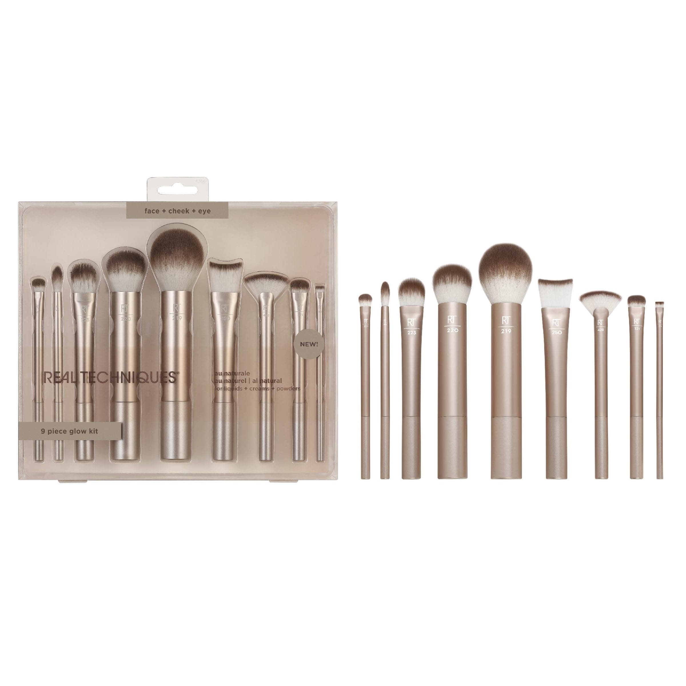 Au Naturale 9 Piece Makeup Brush Set