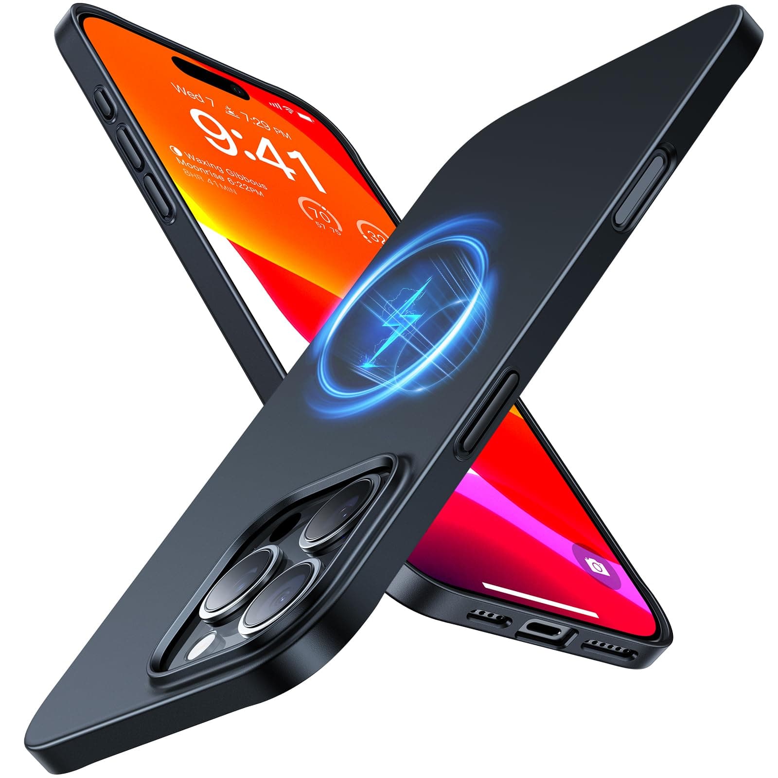 Magnetic Slim-Fit for iPhone 16 Pro Max Case 6.9 inch, Ultra-Thin 16 ProMax Phone Case Compatible with MagSafe, Light Anti-Scratch Matte Hard PC Bayer OriginFit, Black