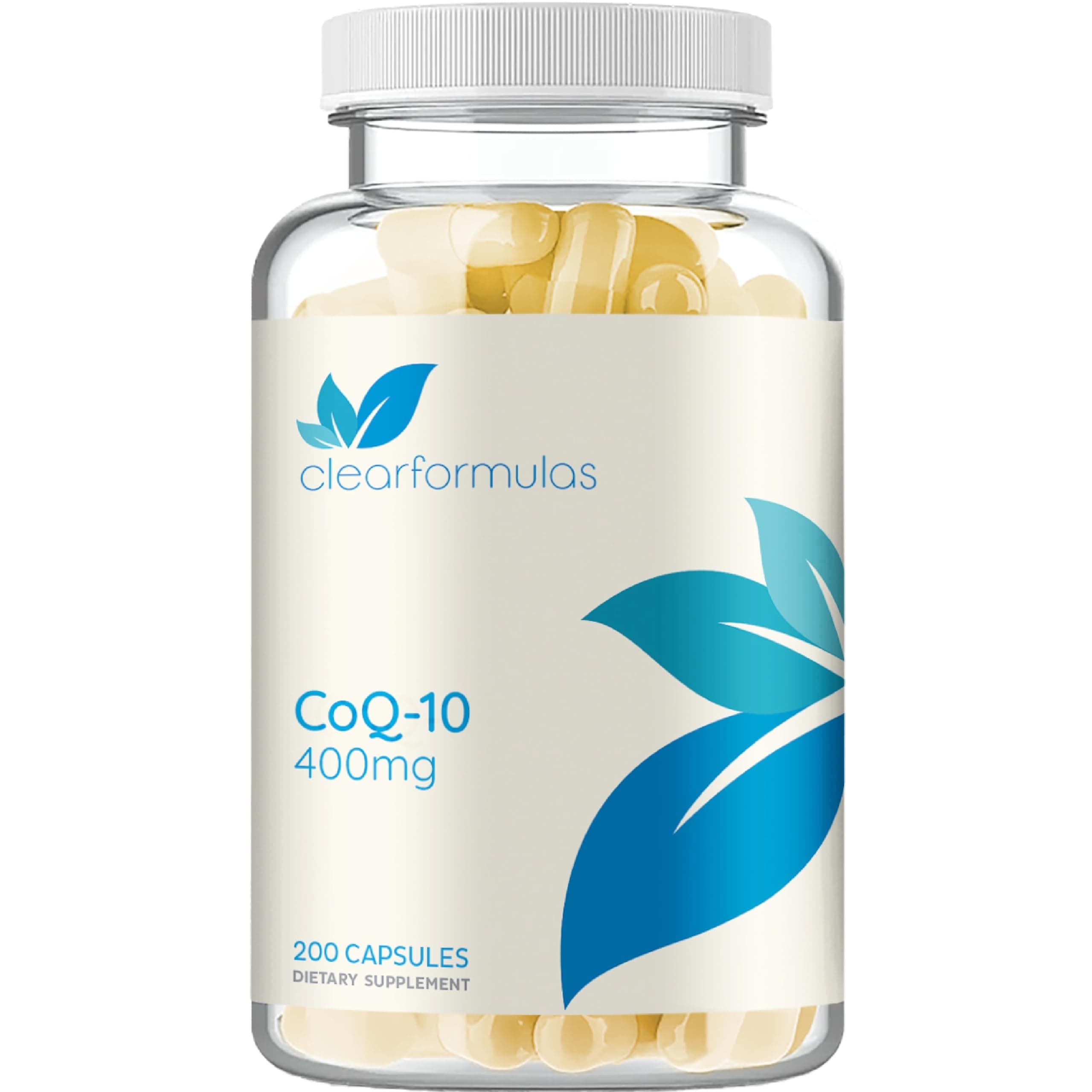 ClearFormulas CoQ10 400mg 200 Capsules Quick Absorption Non-GMO