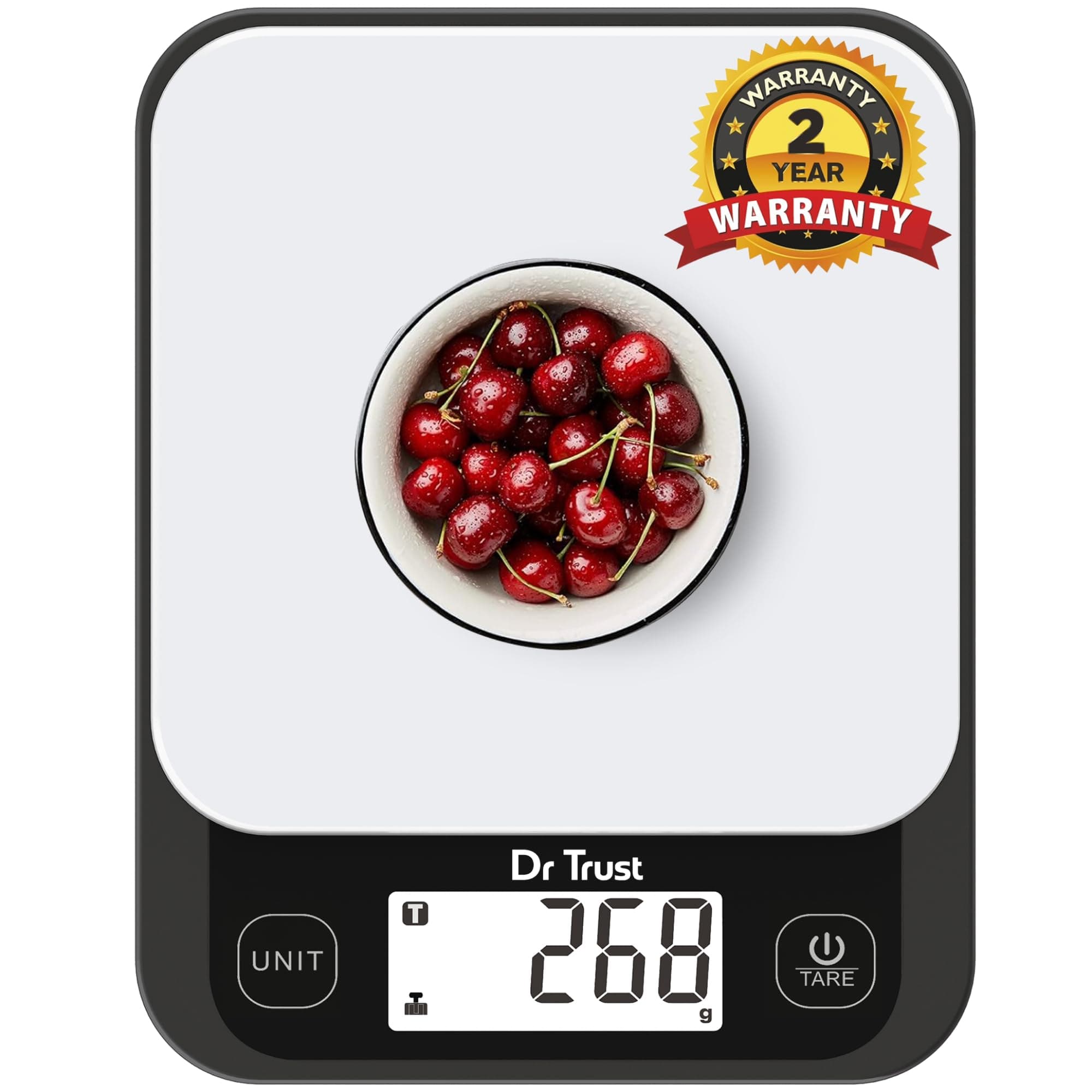 Dr Trust USA 528 Electronic Kitchen Weighing Scale For Portioning Ingredients & Cooking Diet Food At Home & Shop, Baking Weight Machine for Chefs (5 Kg)