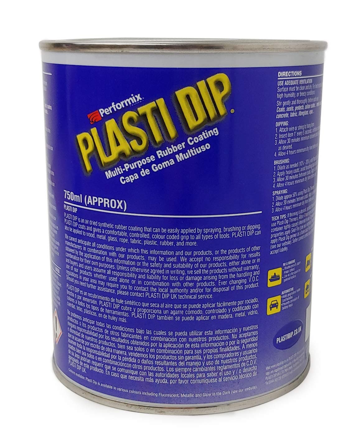 Plasti Dip Plastic/Rubber Paint - 750ml (Tangerine)