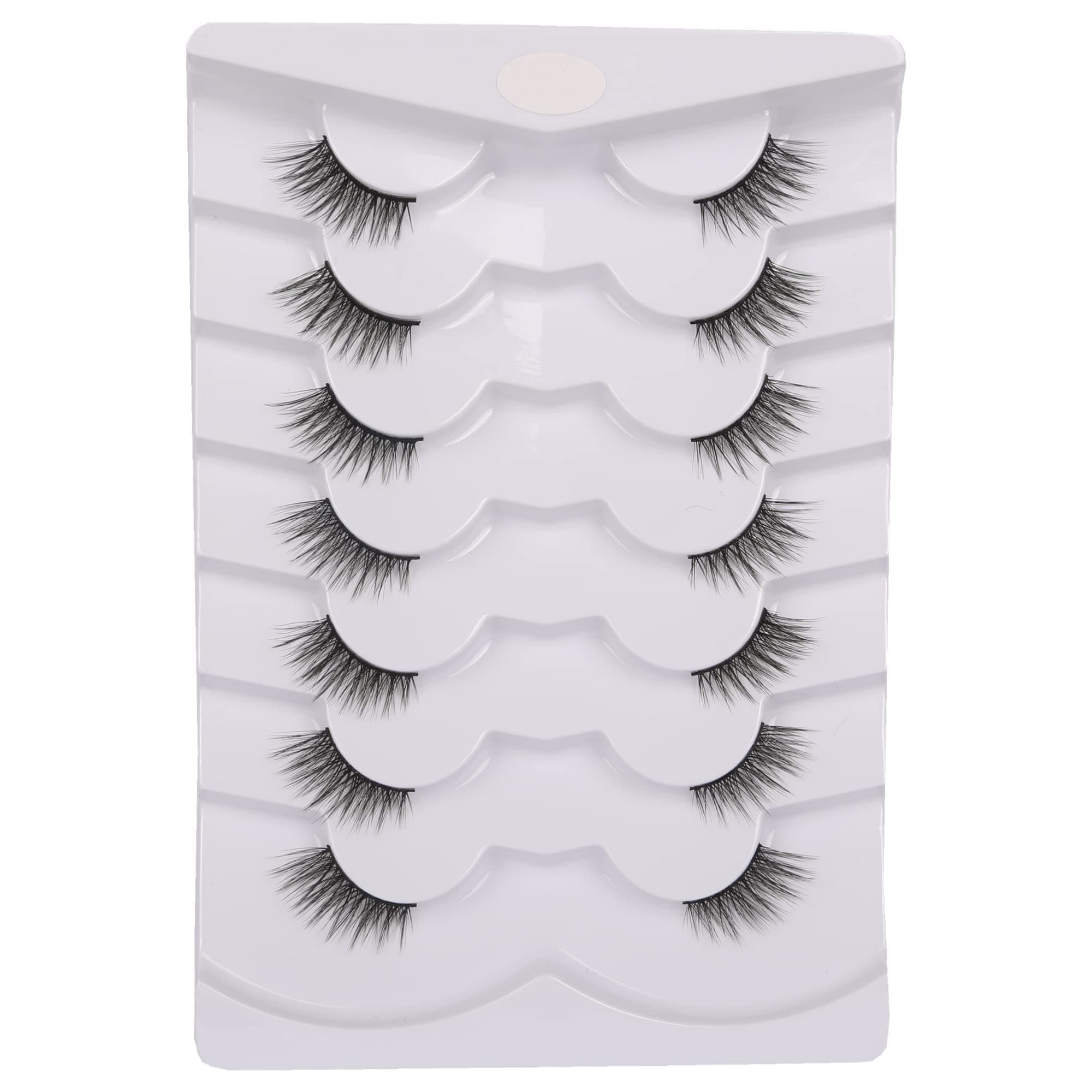 GMAGICTOBO False Eyelashes Natural Half Lashes Wispy Lashes Pack Short 3D Faux Mink Lashes Soft Fake Eye Lashes 7 Pairs Multipack