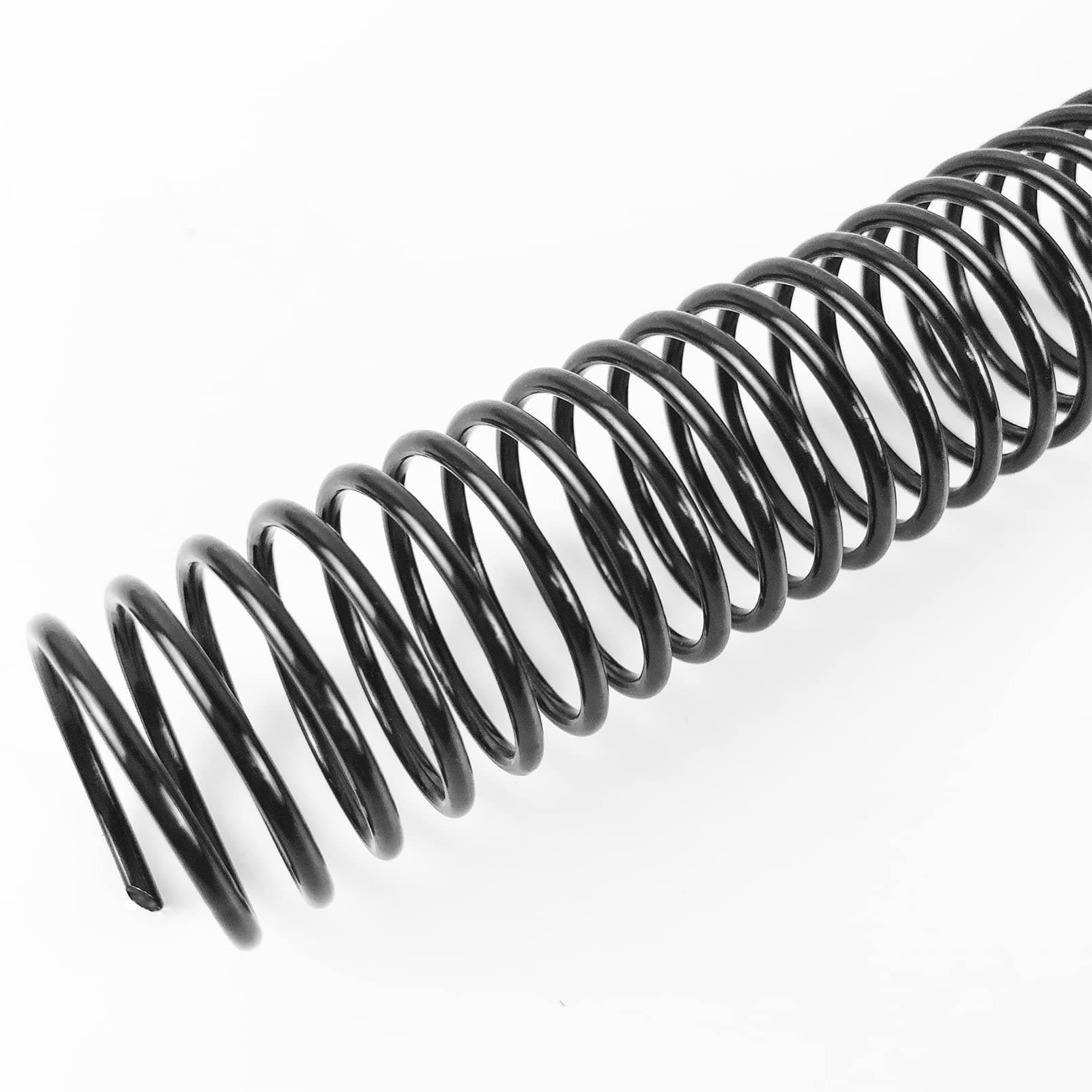 Binditek 50 Pack Plastic Spiral Binding Coils, 25mm(1"), 215 Sheet Capacity, 4:1 Pitch, Black, 48 Loops, for Letter Size, for Students and Coworkers