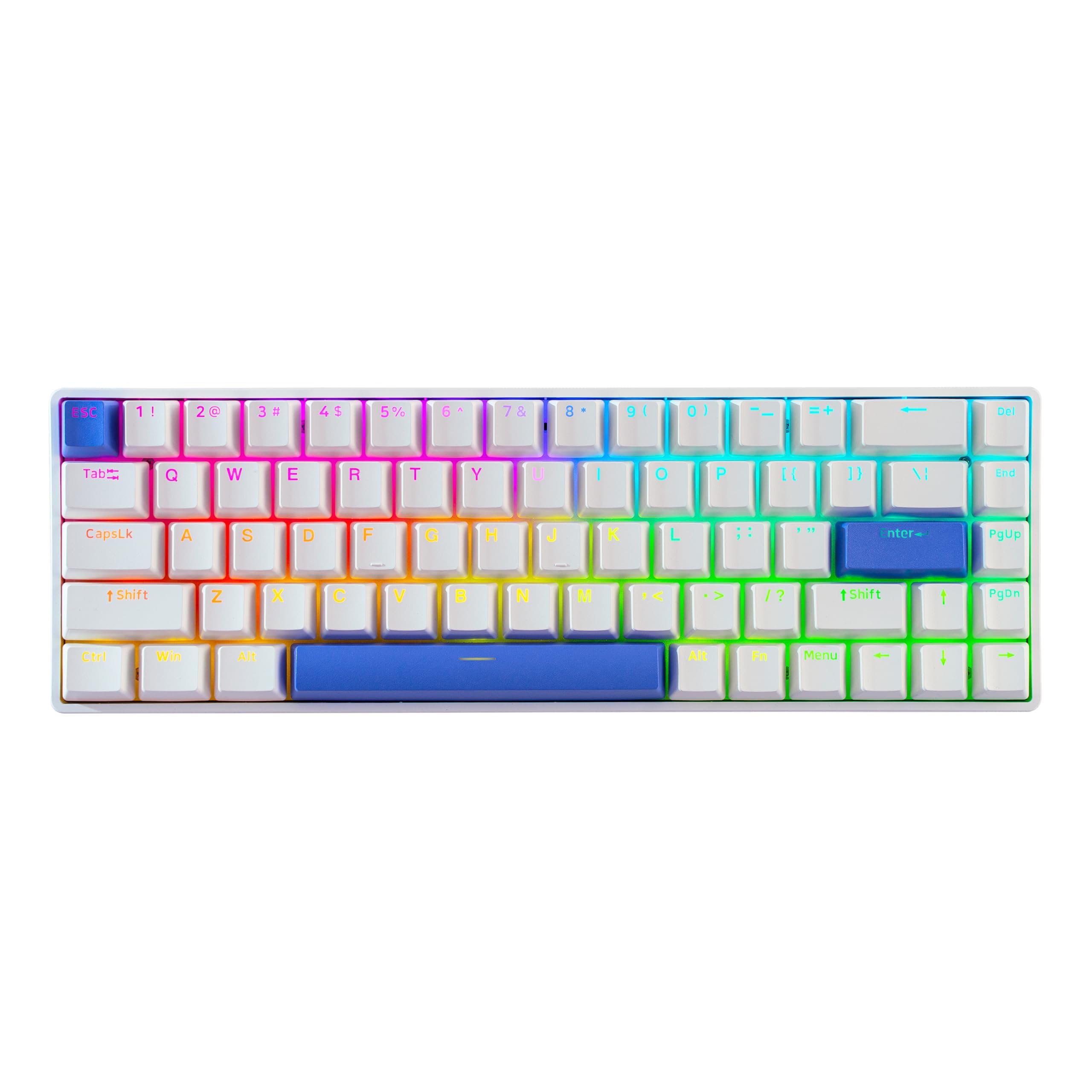 DrunkDeer G65 Rapid Trigger Mechanical Keyboard Magnetic Switch Gaming PBT Keycap Wired 65% Size RGB TKL Compact Anti-Ghost White