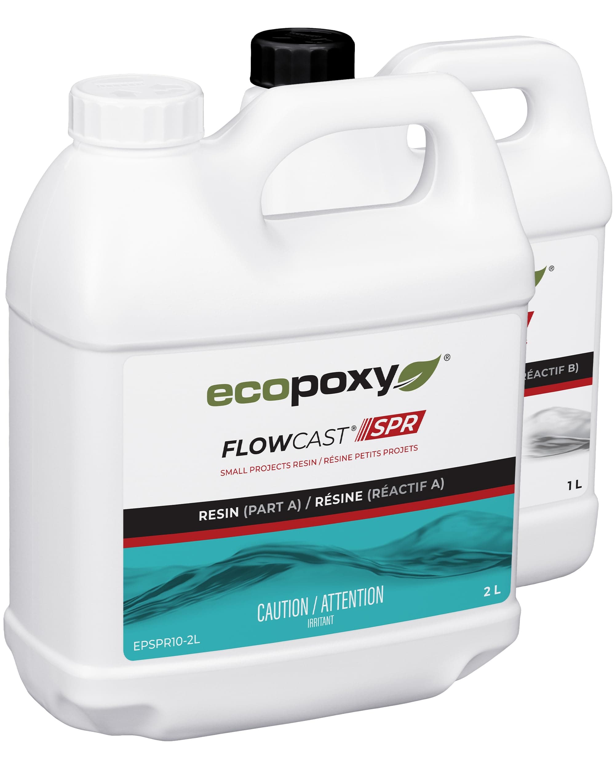 EcoPoxy FlowCast SPR Epoxy Resin Kit - 101 Fl Oz /3L: UV & Yellowing Resistant, Bio-Based| Water Clear & Bubble Free Fasterer Curing Epoxy for Small Pours Casting: Charcuterie Boards, Trays & Coasters