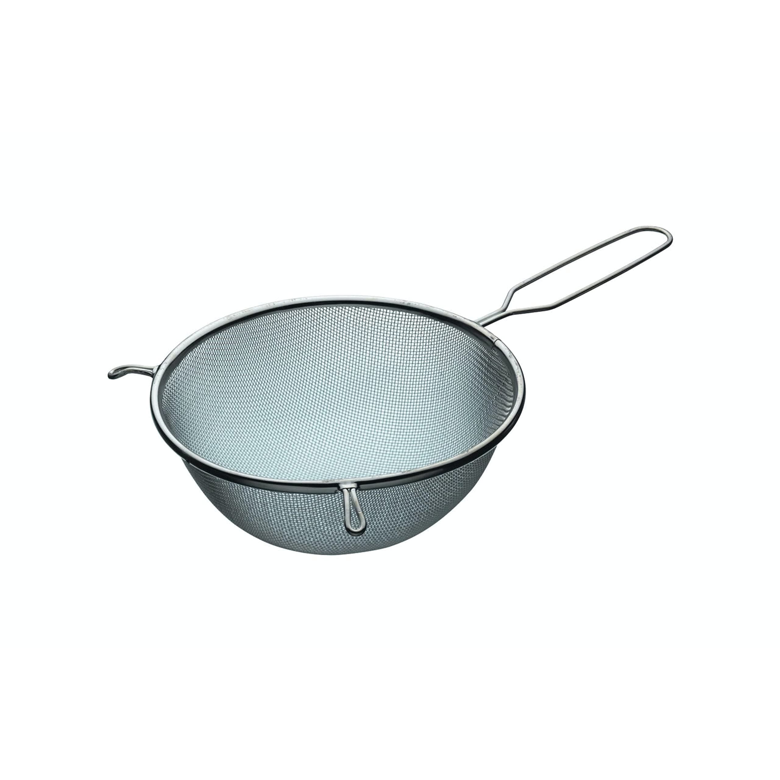 KitchenCraft Large Sieve with Handle 2cm, Tin-Coated Metal, for Baking and Cooking, Silver